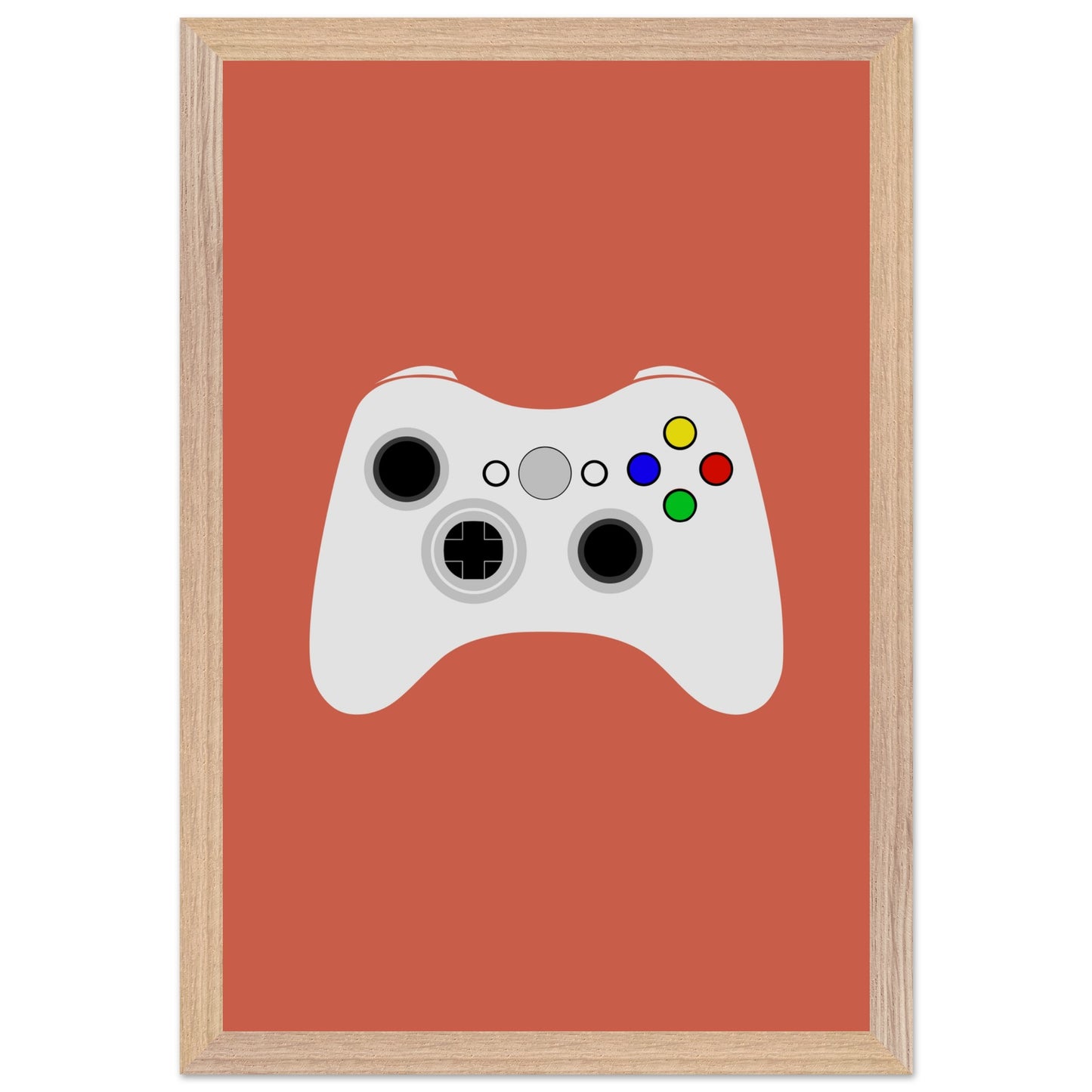 Gaming Controller Framed Poster, Gift for Gamers, Boys Room Decor, Teen Room Decor, XBOX 360 Wall Art, Video Game Art, Video Game Controllers Print - Rampage Design Studio