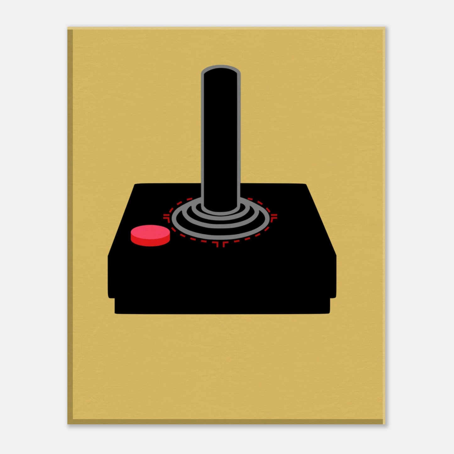 Retro Joystick Canvas Print, Minimalist Gamer Art, Classic Gaming Decor, Atari Joystick Print, Retro Gaming Art - Rampage Design Studio