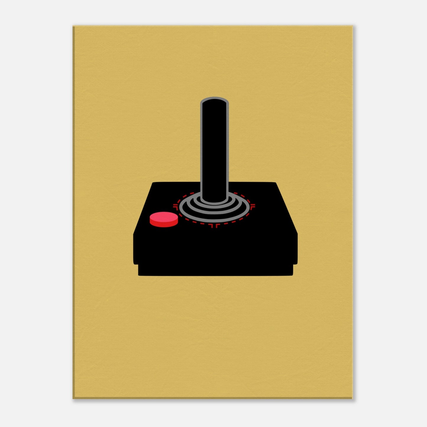 Retro Joystick Canvas Print, Minimalist Gamer Art, Classic Gaming Decor, Atari Joystick Print, Retro Gaming Art - Rampage Design Studio