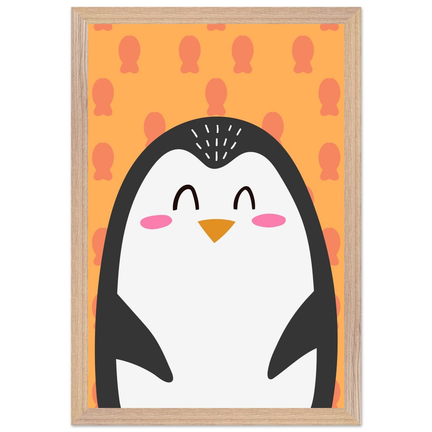 Personalized Kids Wall Decor Happy Penguin Wall Art - Rampage Design Studio