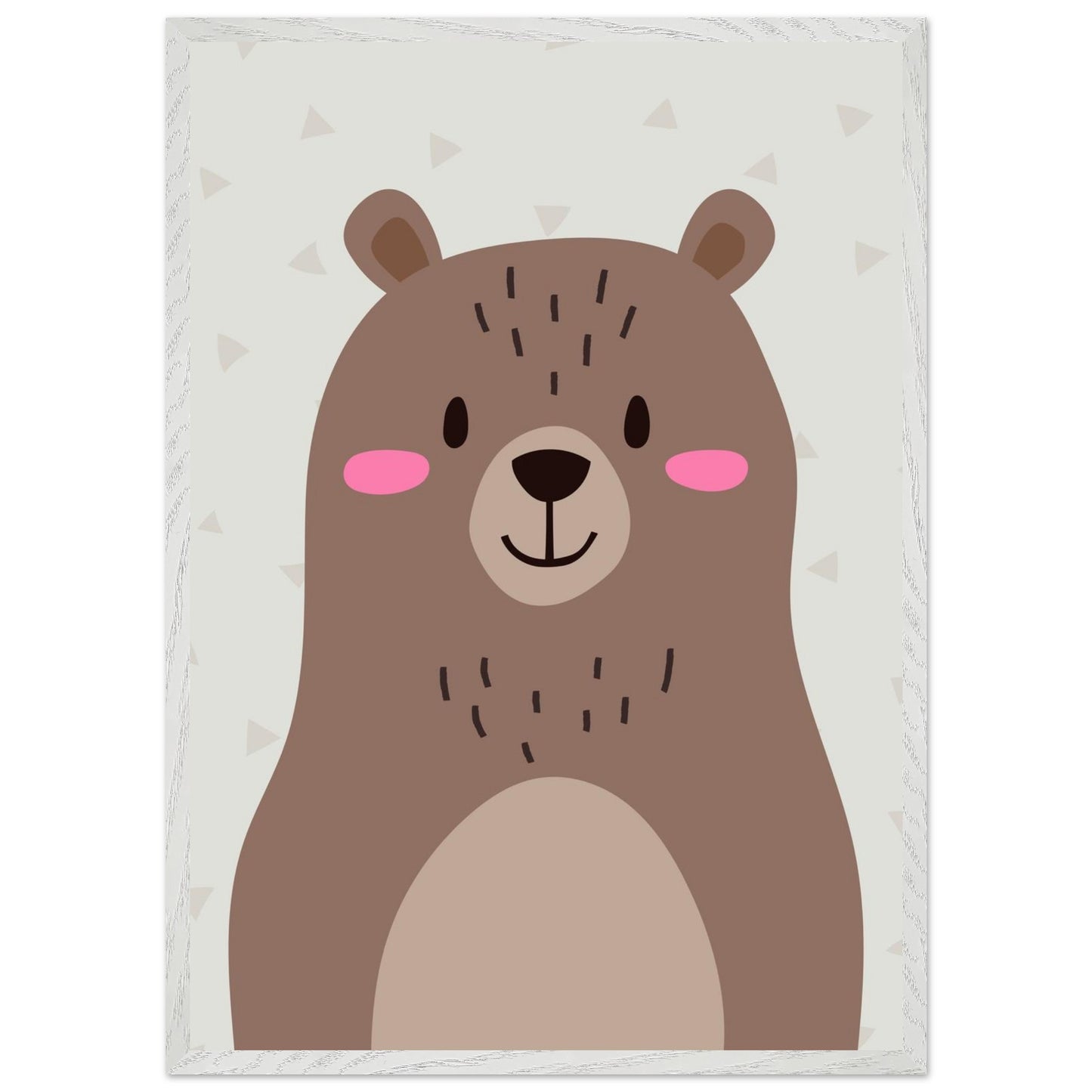 Personalized Kids Room Art Cute Bear Illustration Personalized Mounted-Framed Poster for Kids Room - Rampage Design Studio