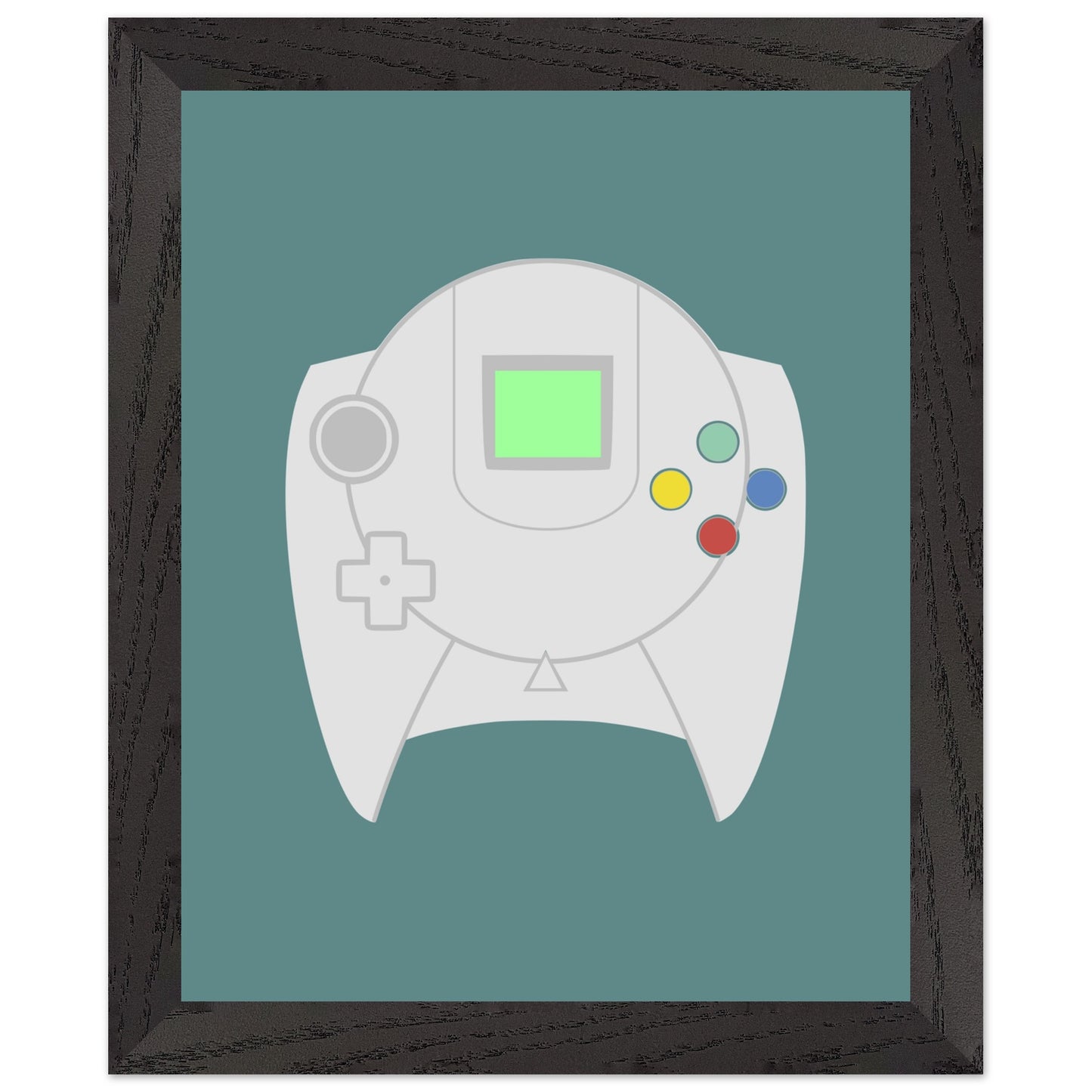 Sega Dreamcast Wall Art, Game Controller Framed Poster, Gift for Gamers, Boys Room Decor, Teen Room Decor, Video Game Art, Video Game Print - Rampage Design Studio