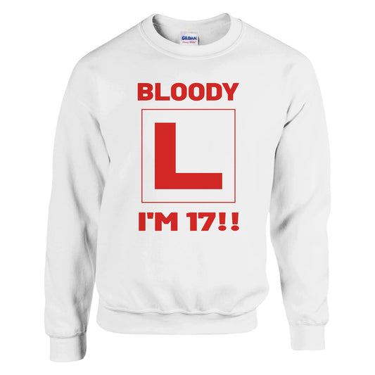 Funny 17th Birthday Sweatshirt - Bloody L I'm 17 Jumper - Rampage Design Studio