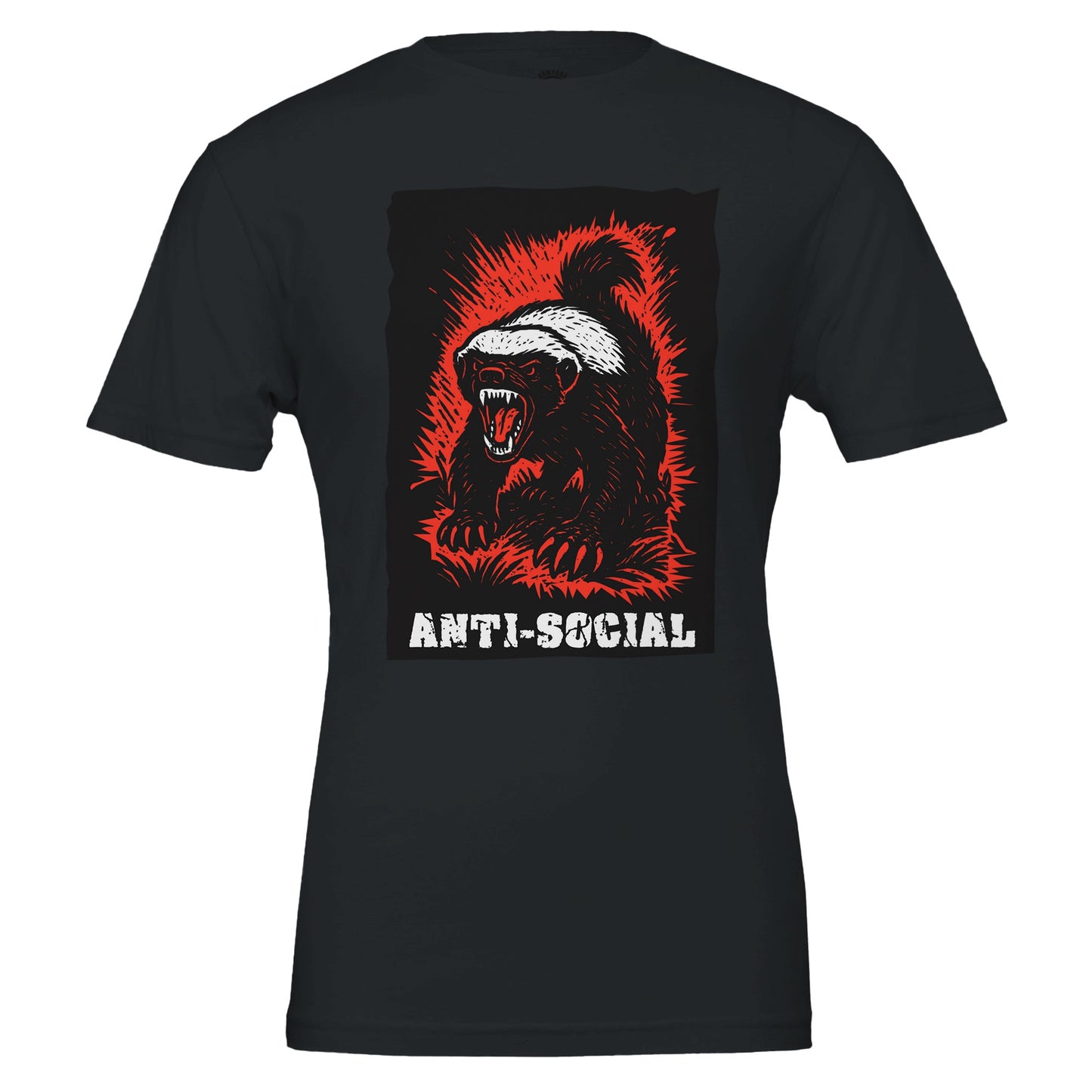 Anti-Social Honey Badger T-Shirt - Rampage Design Studio