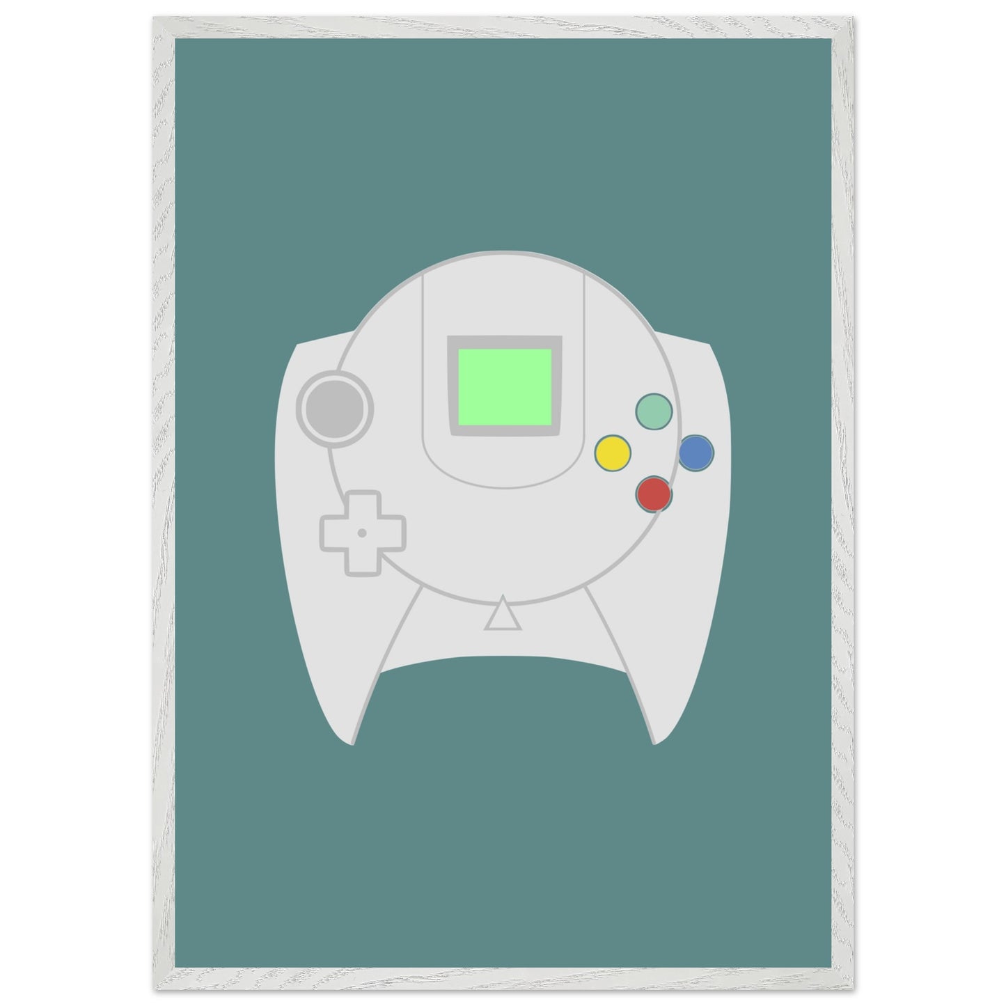 Sega Dreamcast Wall Art, Game Controller Framed Poster, Gift for Gamers, Boys Room Decor, Teen Room Decor, Video Game Art, Video Game Print - Rampage Design Studio