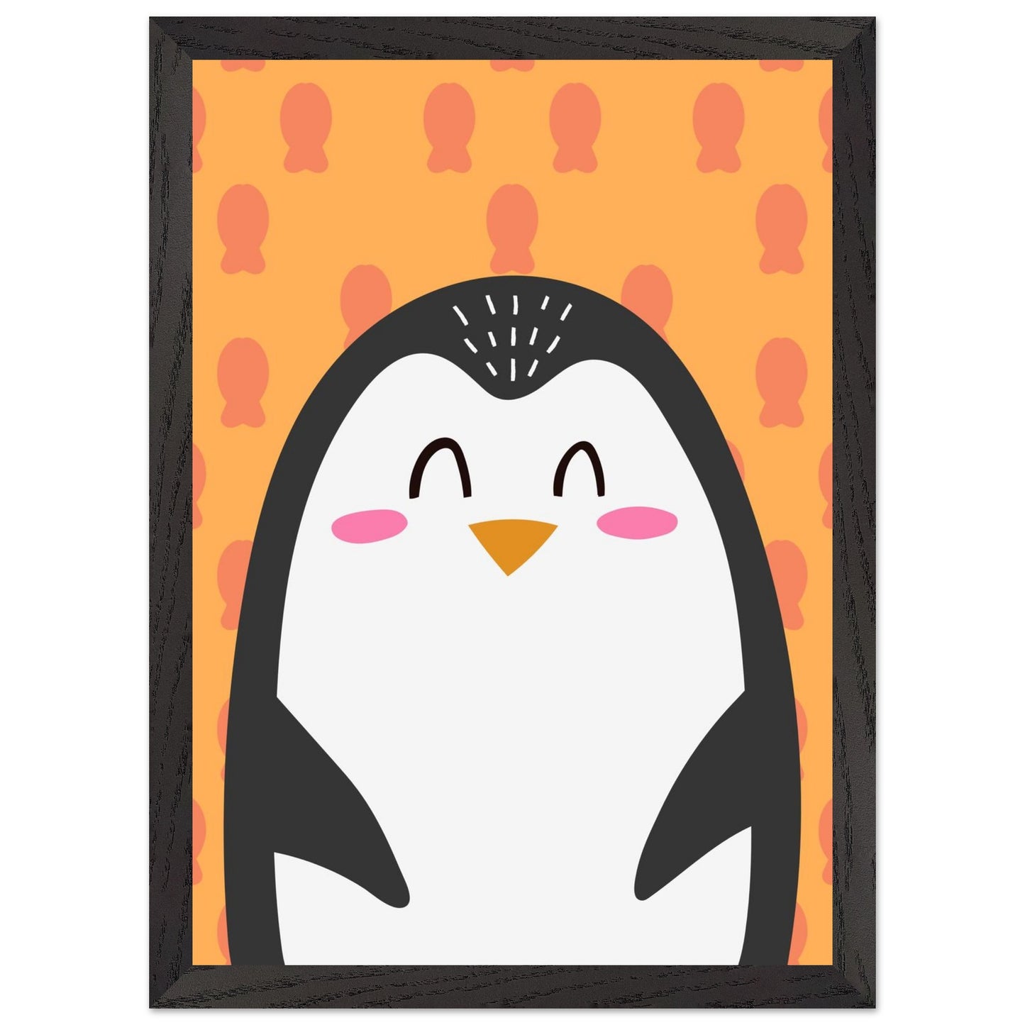 Personalized Kids Wall Decor Happy Penguin Wall Art - Rampage Design Studio