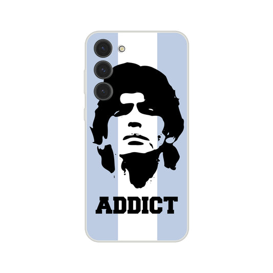 Diego Maradona 'Addict' Phone Case, Addict phone case, Maradona phone case, Flexible, Impact Resistant, Iconic Design - Rampage Design Studio