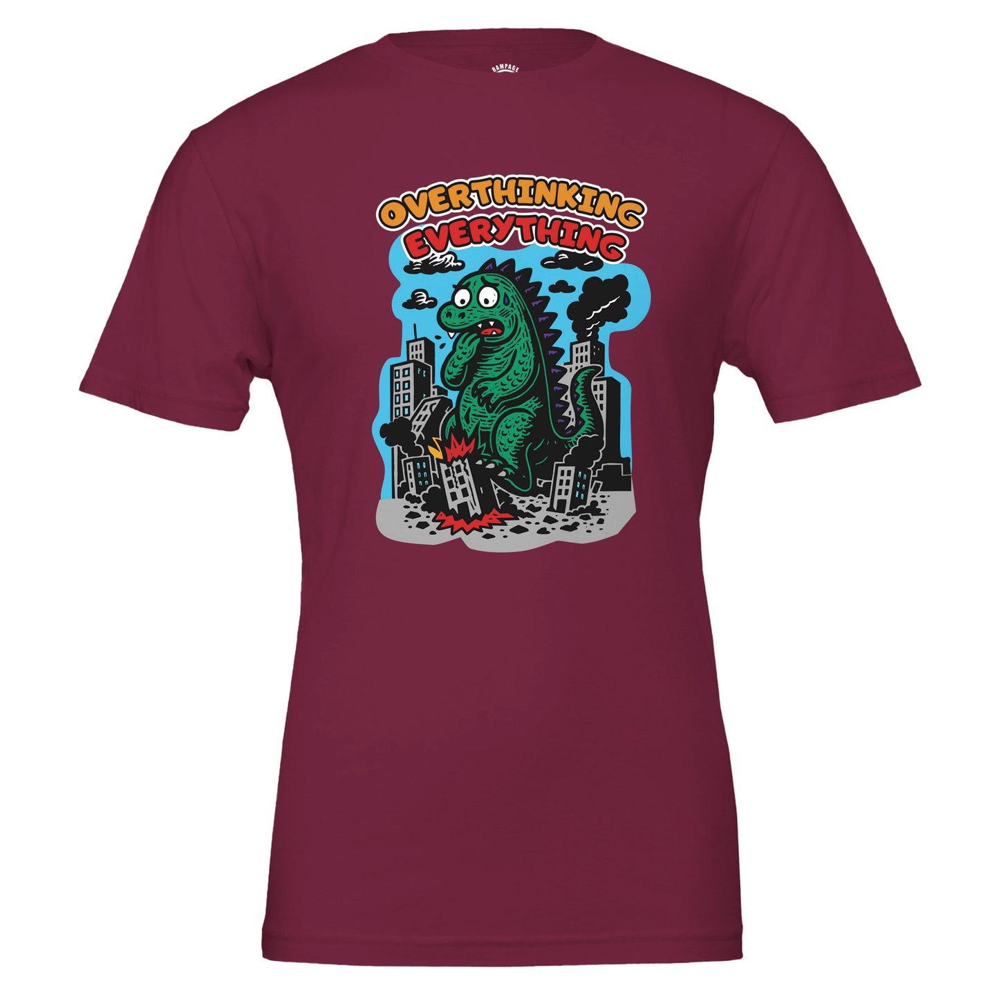 Overthinking Everything Funny Monster T-Shirt - Rampage Design Studio