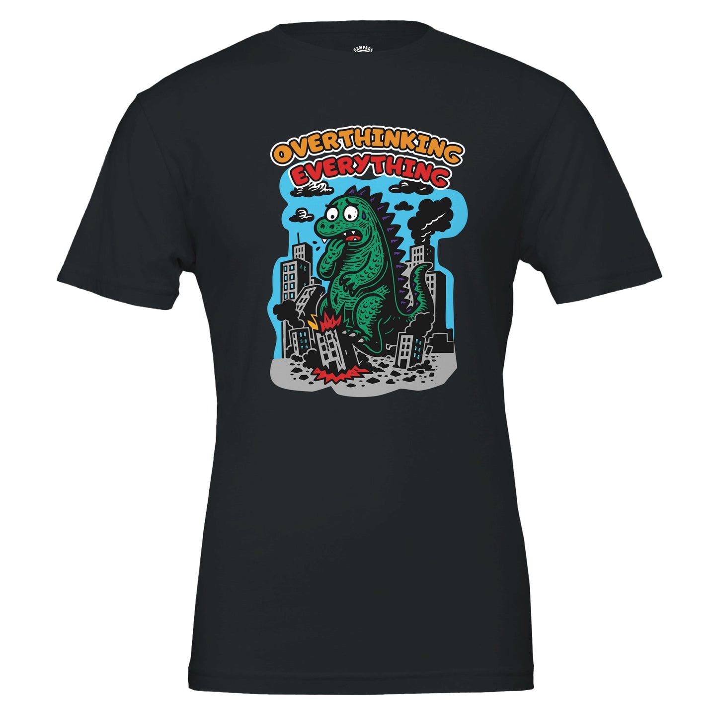 Overthinking Everything Funny Monster T-Shirt - Rampage Design Studio