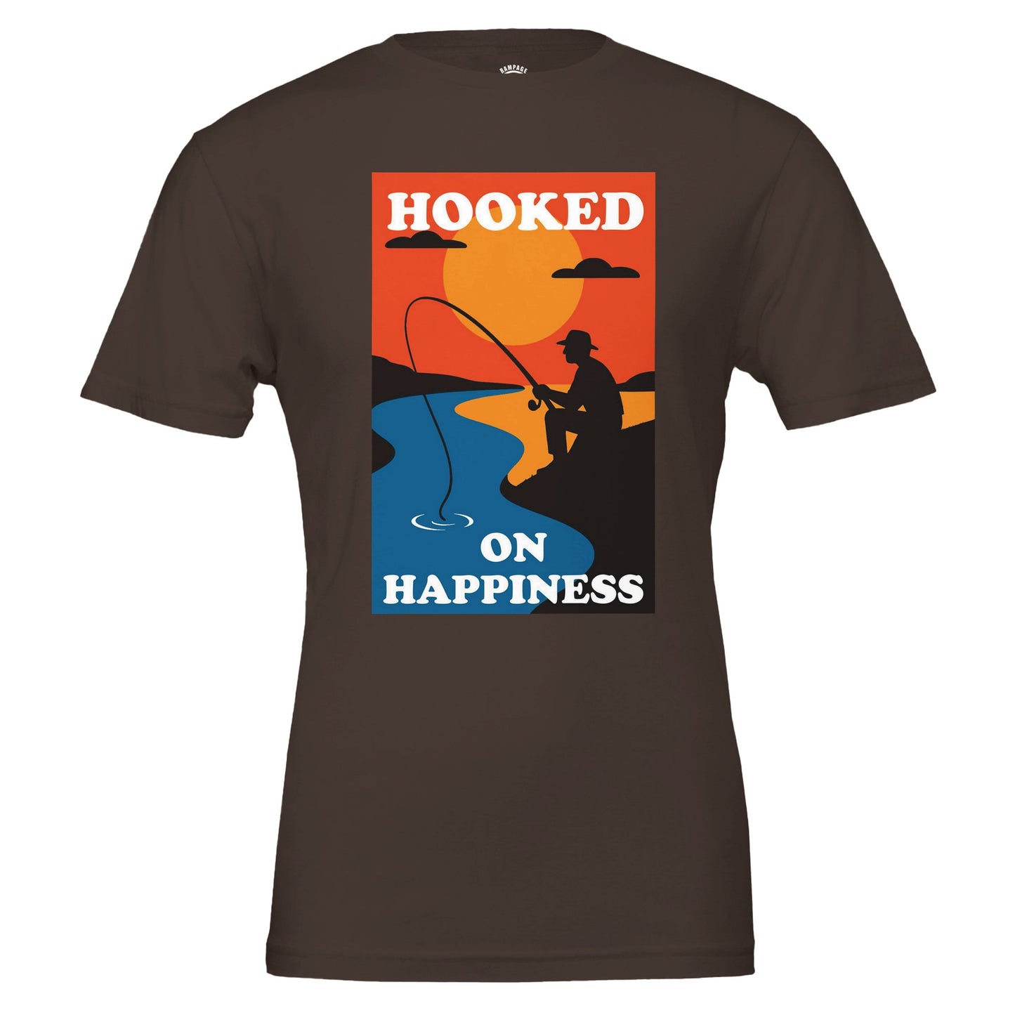 Hooked On Happiness Fishing T-Shirt - Rampage Design Studio