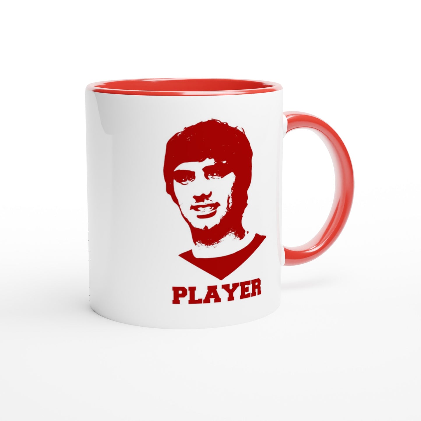 George Best "Player" - 11oz Ceramic Mug Ceramic Red - Rampage Design Studio