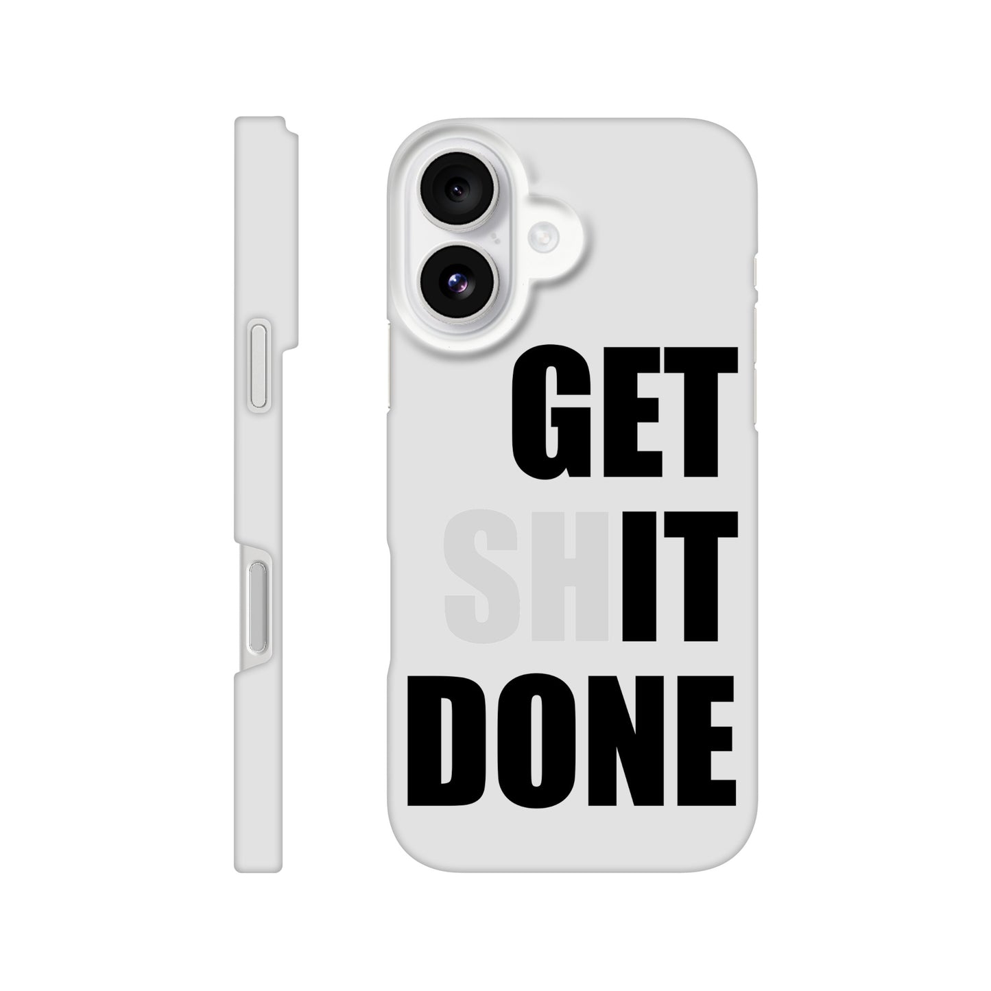 Get Shit Done Slim iPhone Case - Funny Motivational phone case - Productivity Gift for Work, Student, or Entrepreneur Hustler - Rampage Design Studio