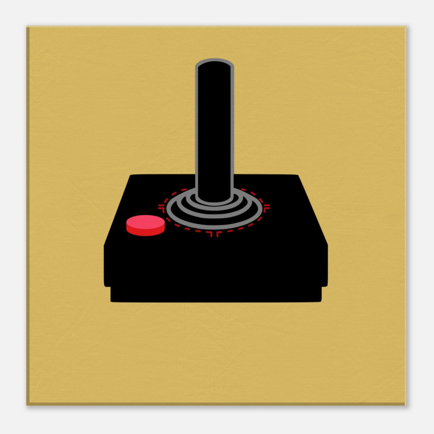 Retro Joystick Canvas Print, Minimalist Gamer Art, Classic Gaming Decor, Atari Joystick Print, Retro Gaming Art - Rampage Design Studio
