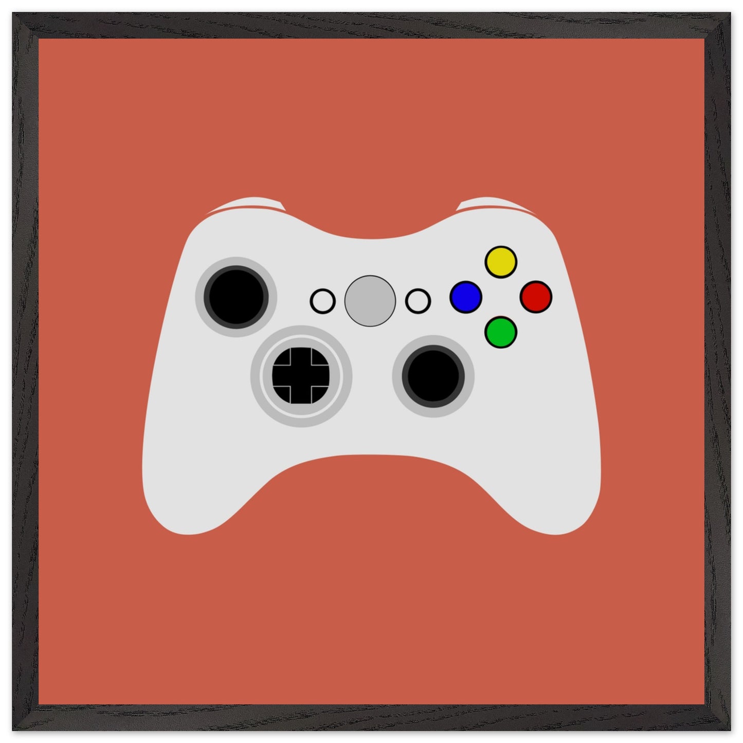 Gaming Controller Framed Poster, Gift for Gamers, Boys Room Decor, Teen Room Decor, XBOX 360 Wall Art, Video Game Art, Video Game Controllers Print - Rampage Design Studio