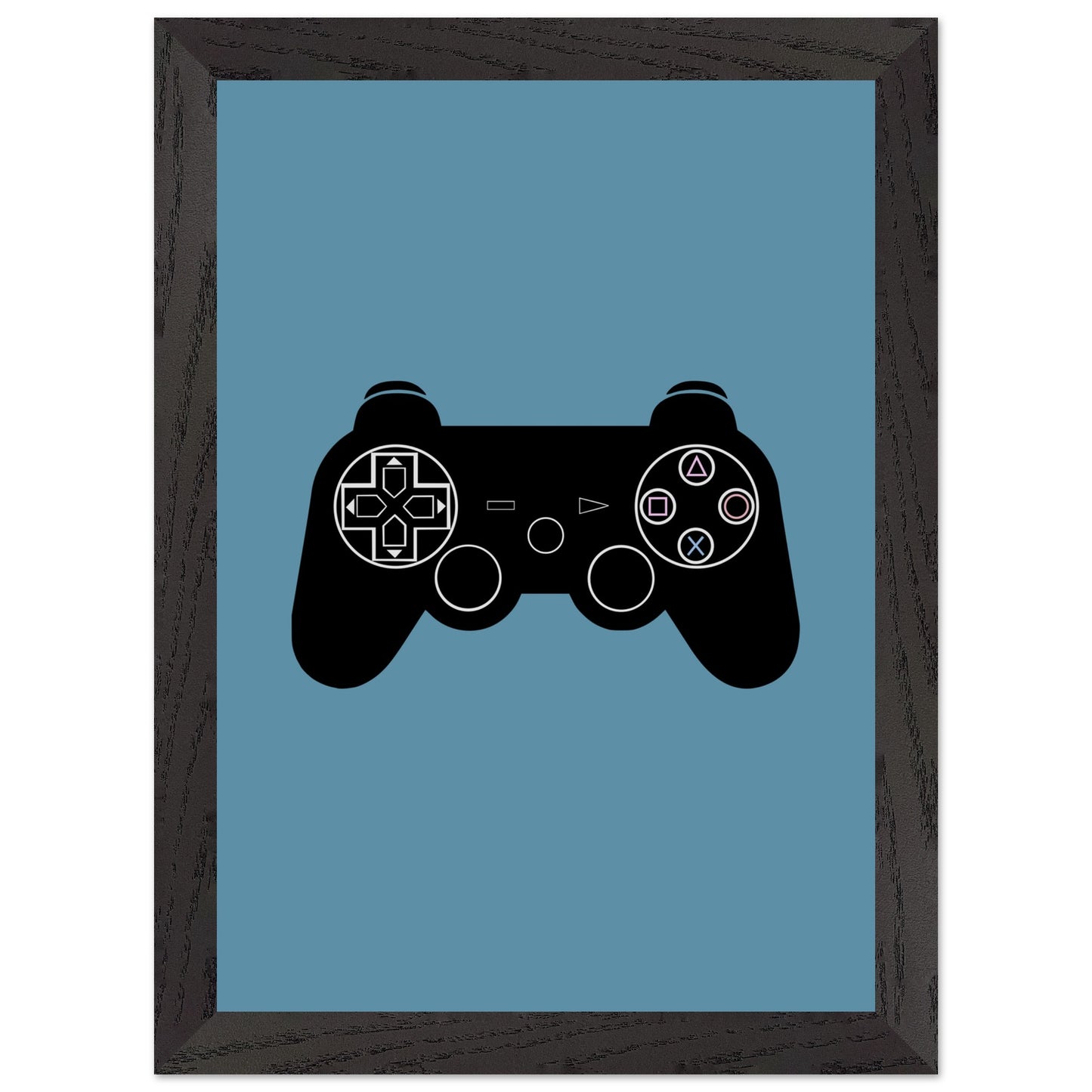 PS3 Wall Art, Game Controller Framed Poster, Gift for Gamers, Boys Room Decor, Teen Room Decor, Video Game Art, Video Game Print - Rampage Design Studio