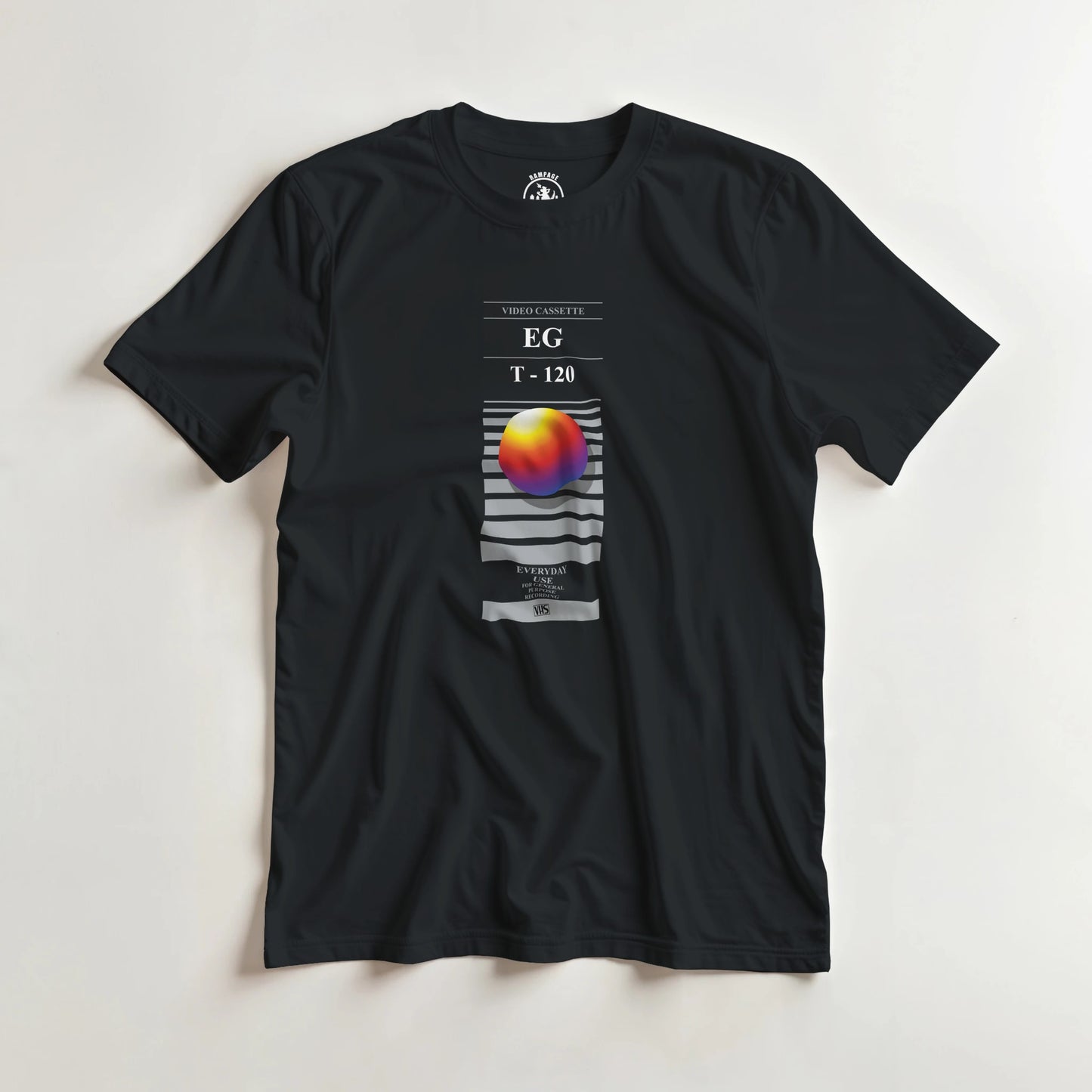 Retro VHS EG T-120 T-Shirt - Rampage Design Studio