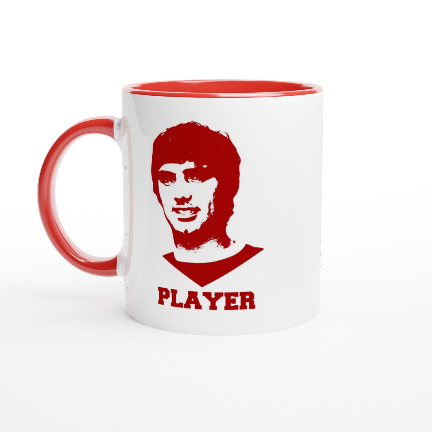 George Best "Player" - 11oz Ceramic Mug Ceramic Red - Rampage Design Studio