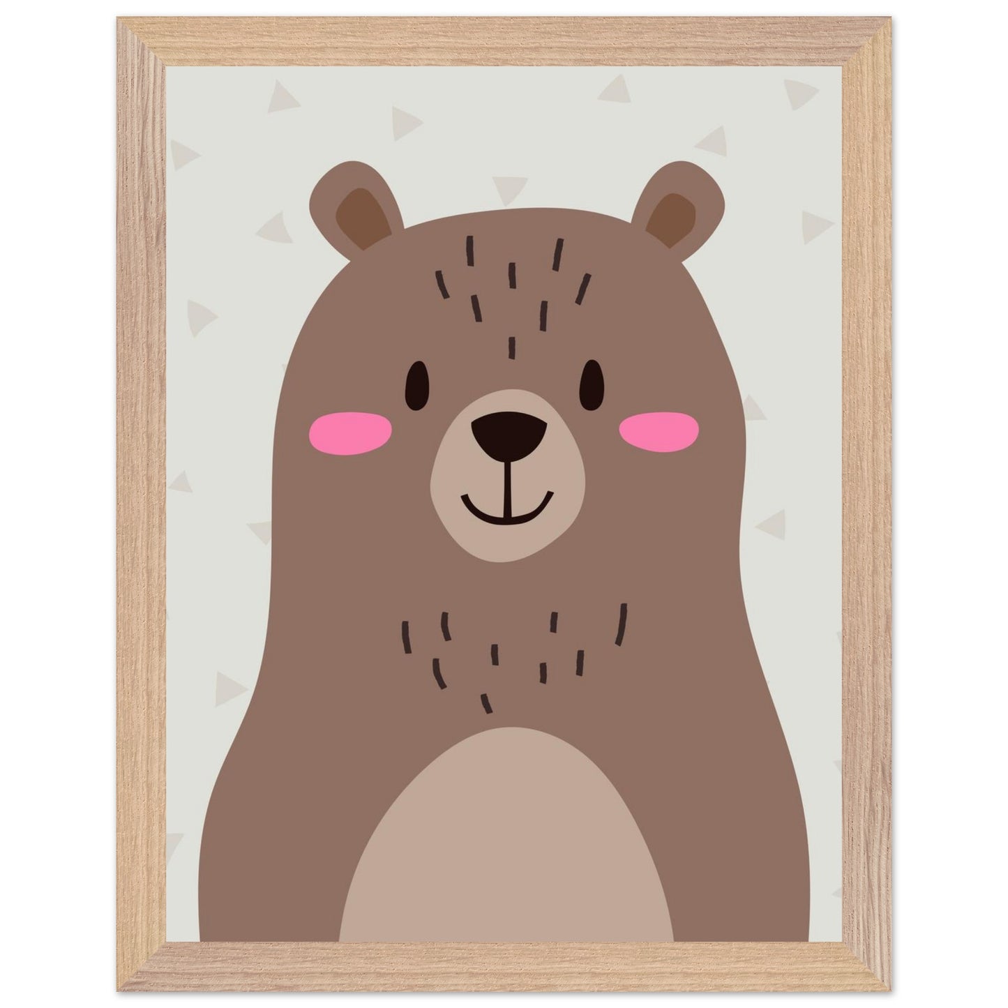 Personalized Kids Room Art Cute Bear Illustration Personalized Mounted-Framed Poster for Kids Room - Rampage Design Studio
