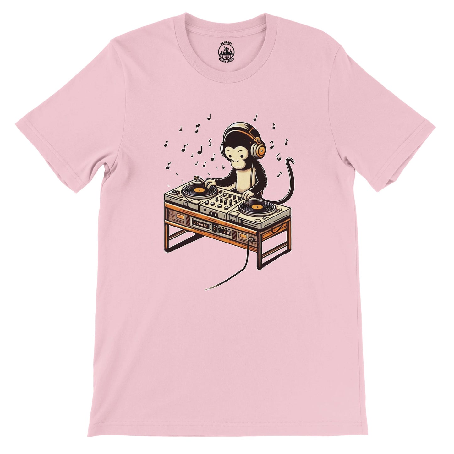 Monkey DJ - Premium Unisex Crewneck T-shirt - Rampage Design Studio