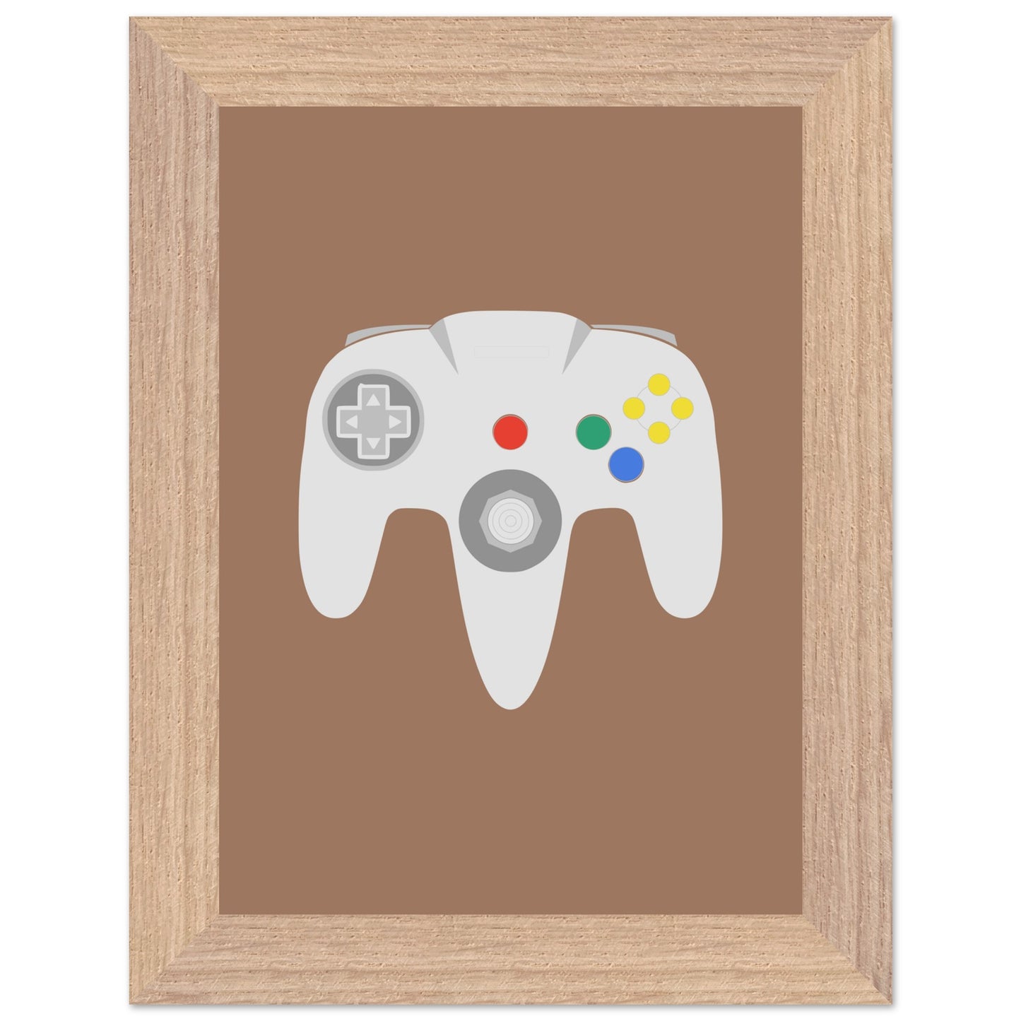 Nintendo N64 Wall Art, Game Controller Framed Poster, Gift for Gamers, Boys Room Decor, Teen Room Decor, Video Game Art, Video Game Print - Rampage Design Studio