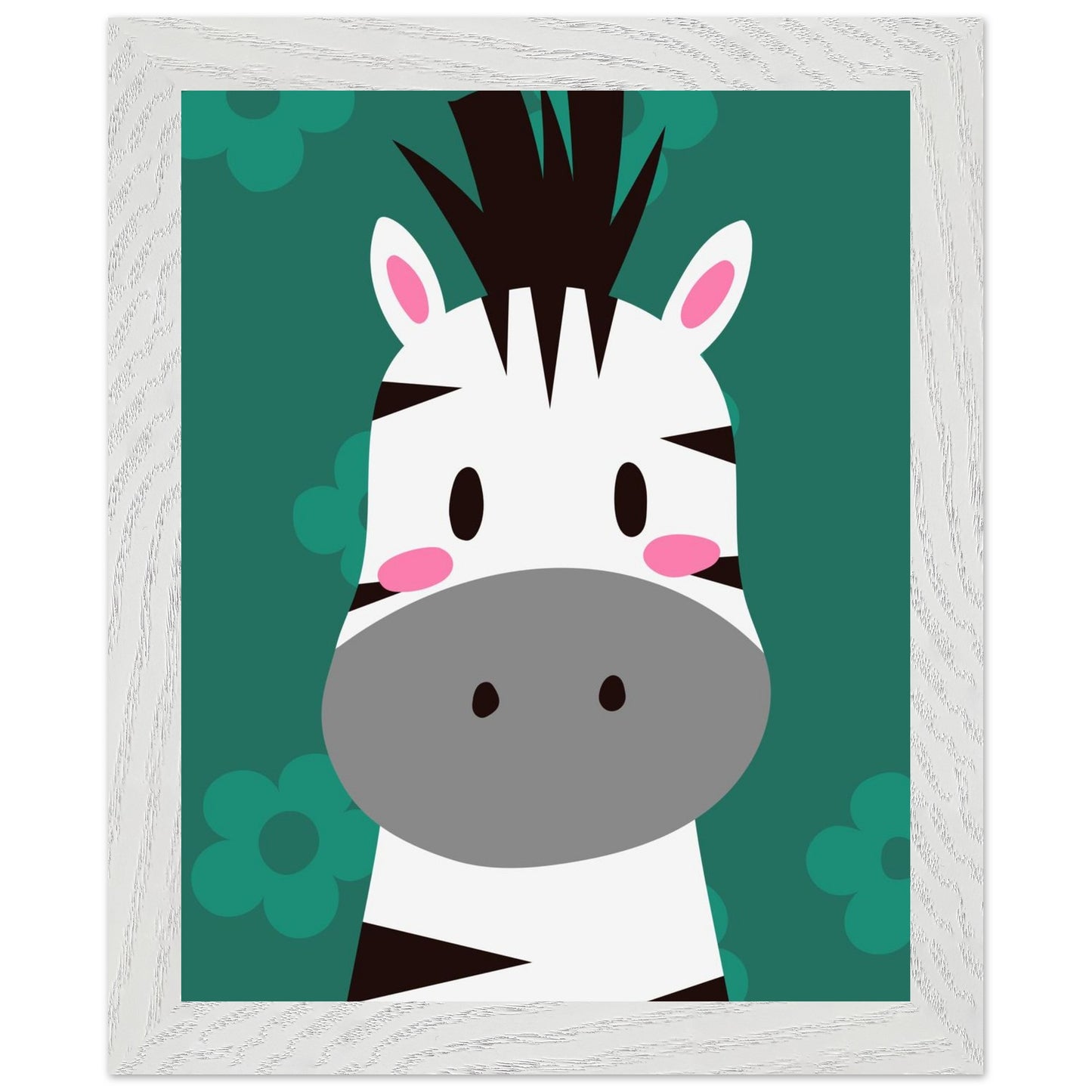 Personalized Zebra Wall Art Jungle Nursery Print - Rampage Design Studio