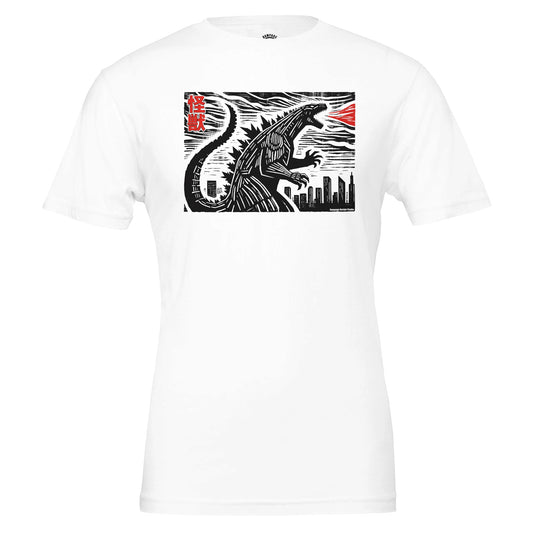Kaiju Godzilla Graphic T-Shirt – Bold Fire Breathing Design | Unisex Cotton Tee - Rampage Design Studio