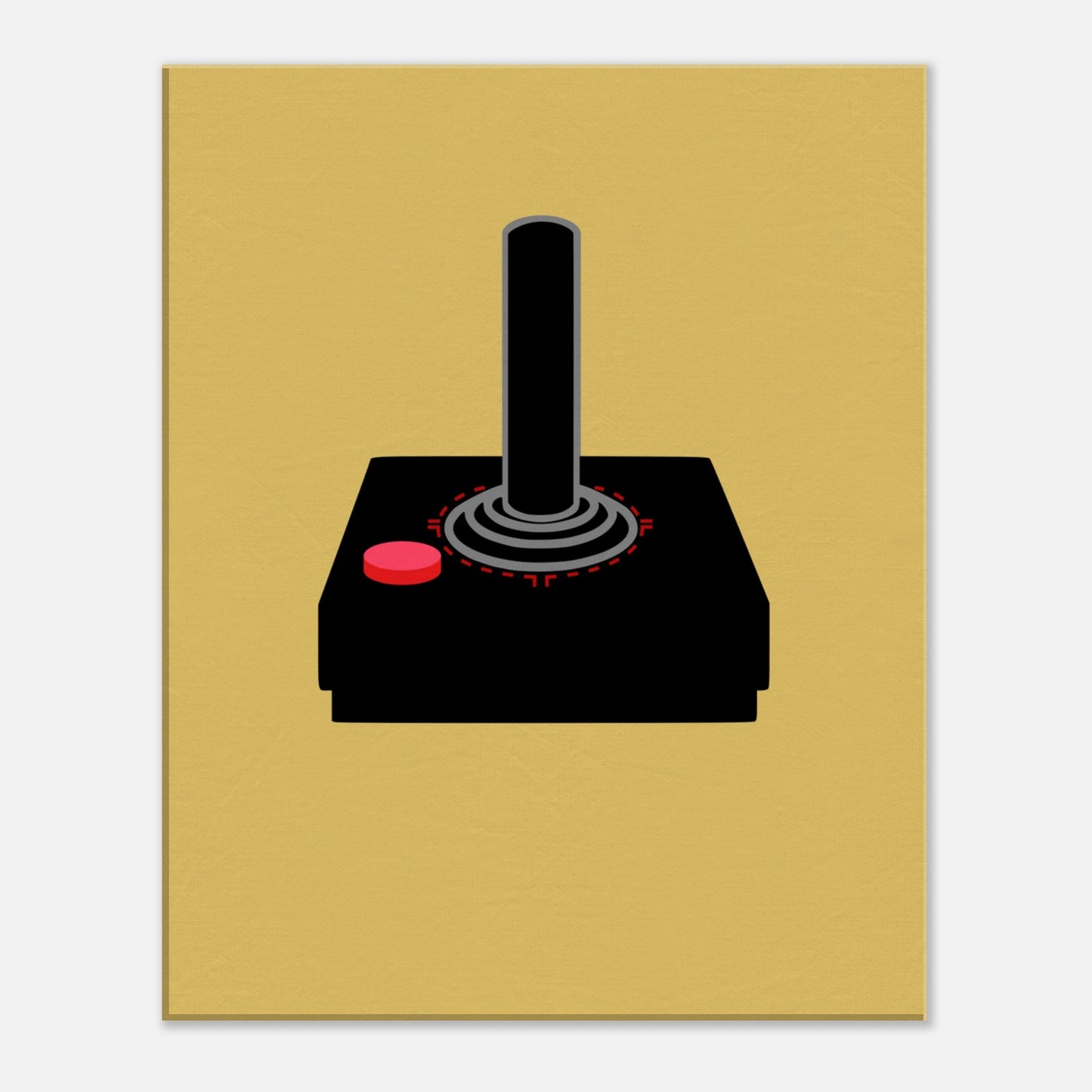 Retro Joystick Canvas Print, Minimalist Gamer Art, Classic Gaming Decor, Atari Joystick Print, Retro Gaming Art - Rampage Design Studio