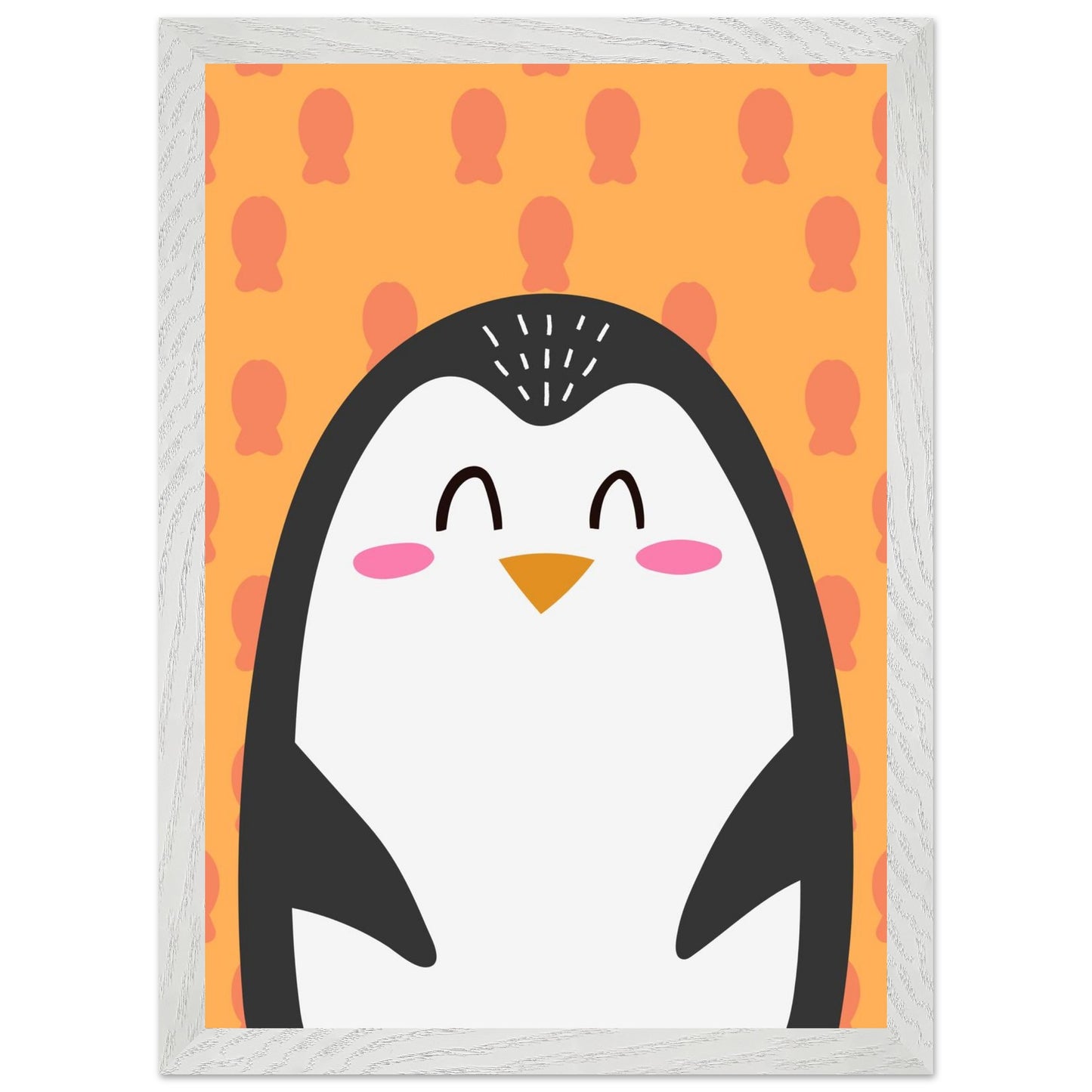 Personalized Kids Wall Decor Happy Penguin Wall Art - Rampage Design Studio