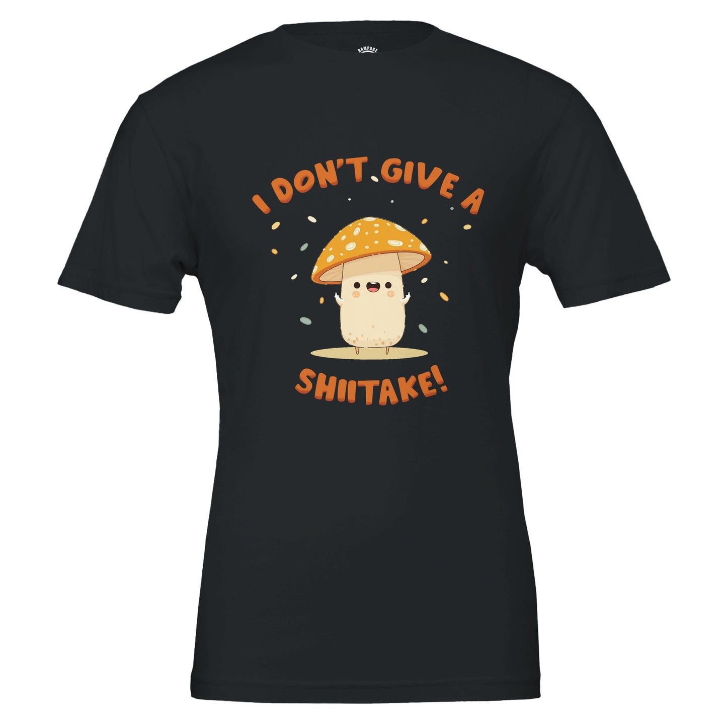 'I Don't Give A Shiitake' T-shirt Funny Mushroom T-Shirt For Vegans Mushroom Lovers T-Shirt Gift For Foodies Funny Gift For Gardeners - Rampage Design Studio