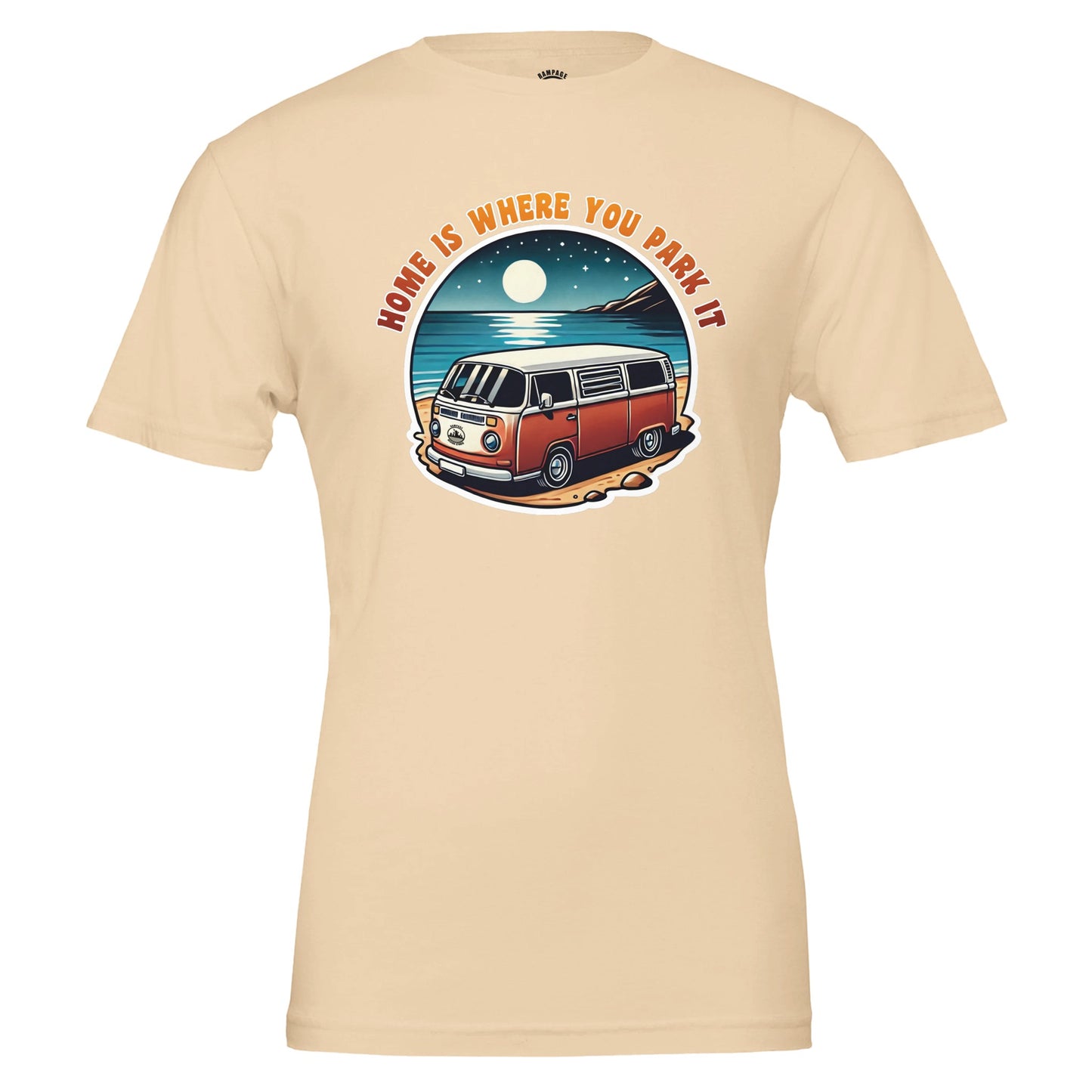 Moonlit Camper-Van T-Shirt – Soft, Eco-Friendly Cotton, Inspirational Design - Rampage Design Studio