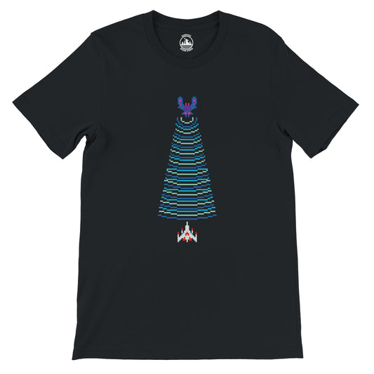 Galaga Traction Beam - Premium Unisex Crewneck T-shirt - Rampage Design Studio
