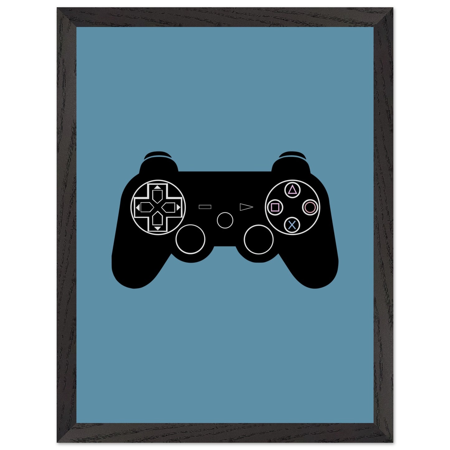 PS3 Wall Art, Game Controller Framed Poster, Gift for Gamers, Boys Room Decor, Teen Room Decor, Video Game Art, Video Game Print - Rampage Design Studio