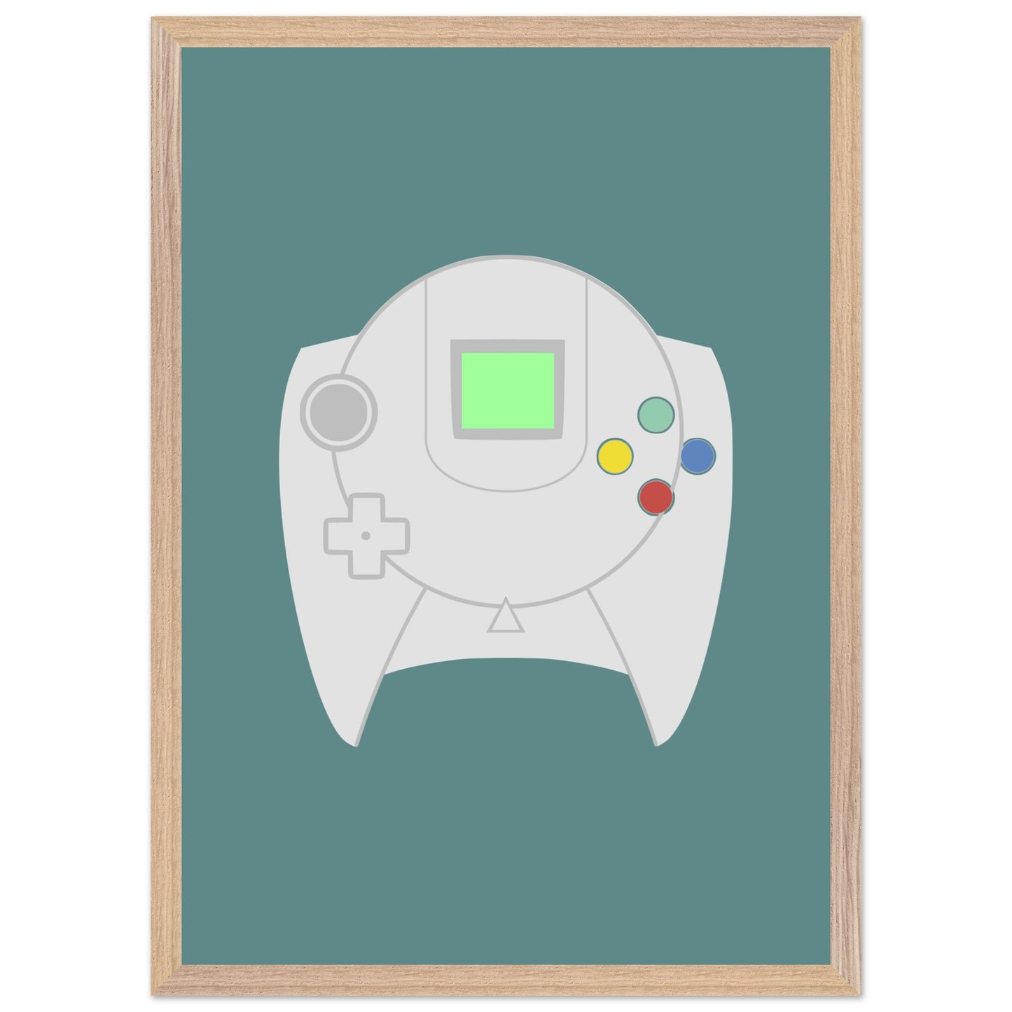 Sega Dreamcast Wall Art, Game Controller Framed Poster, Gift for Gamers, Boys Room Decor, Teen Room Decor, Video Game Art, Video Game Print - Rampage Design Studio