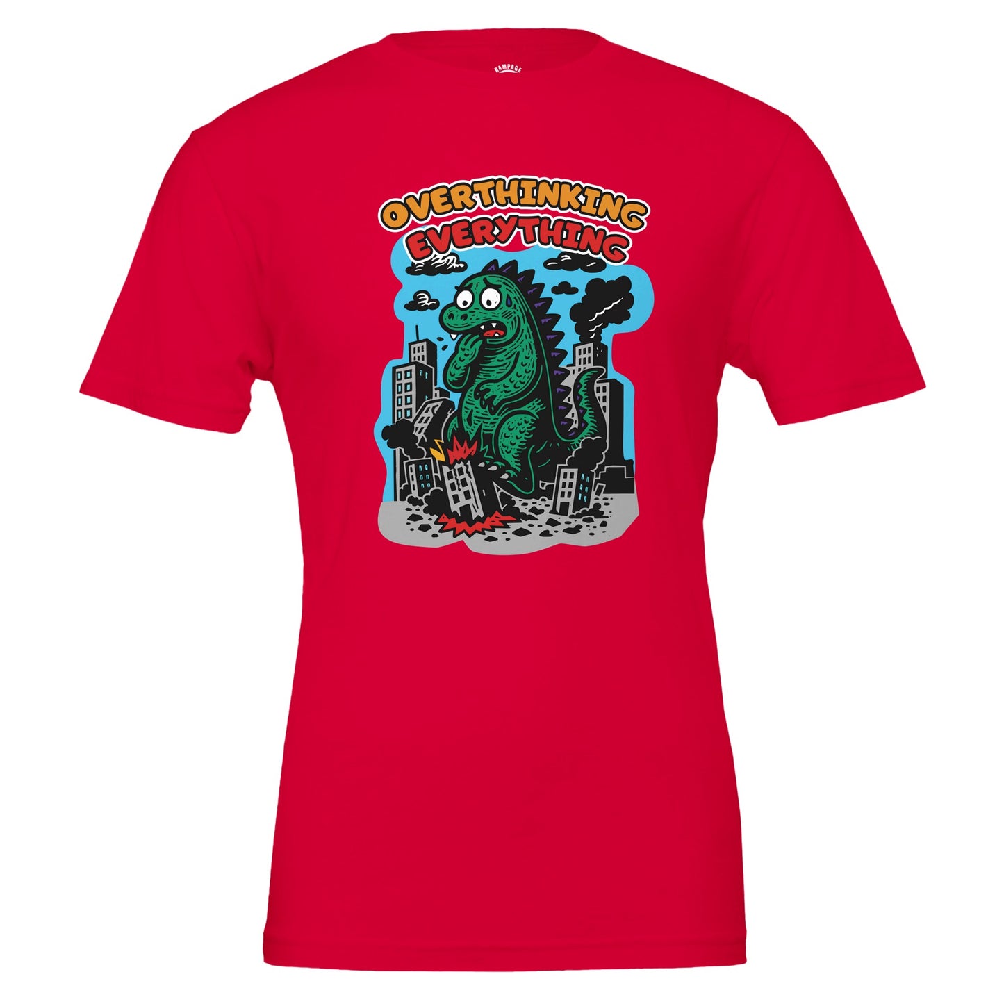 Overthinking Everything Funny Monster T-Shirt - Rampage Design Studio