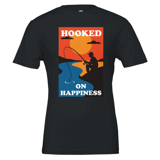 Hooked On Happiness Fishing T-Shirt - Rampage Design Studio