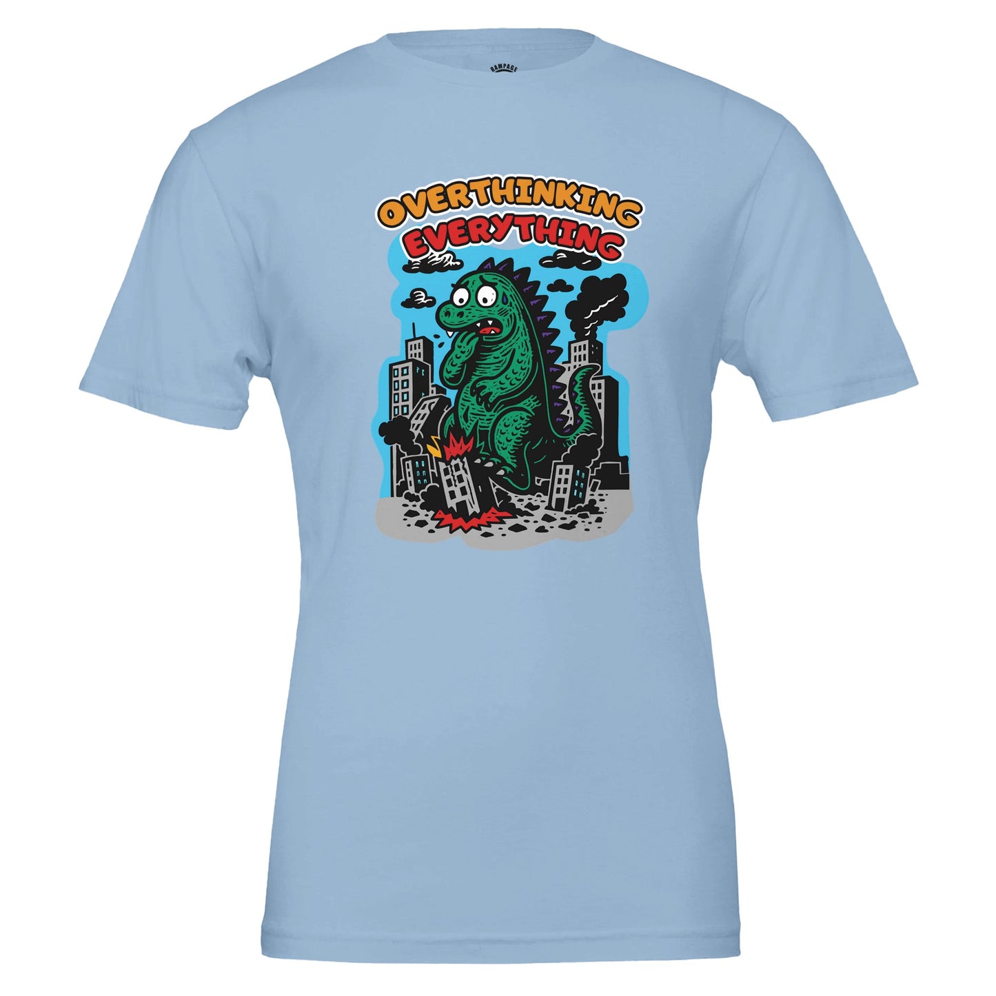 Overthinking Everything Funny Monster T-Shirt - Rampage Design Studio