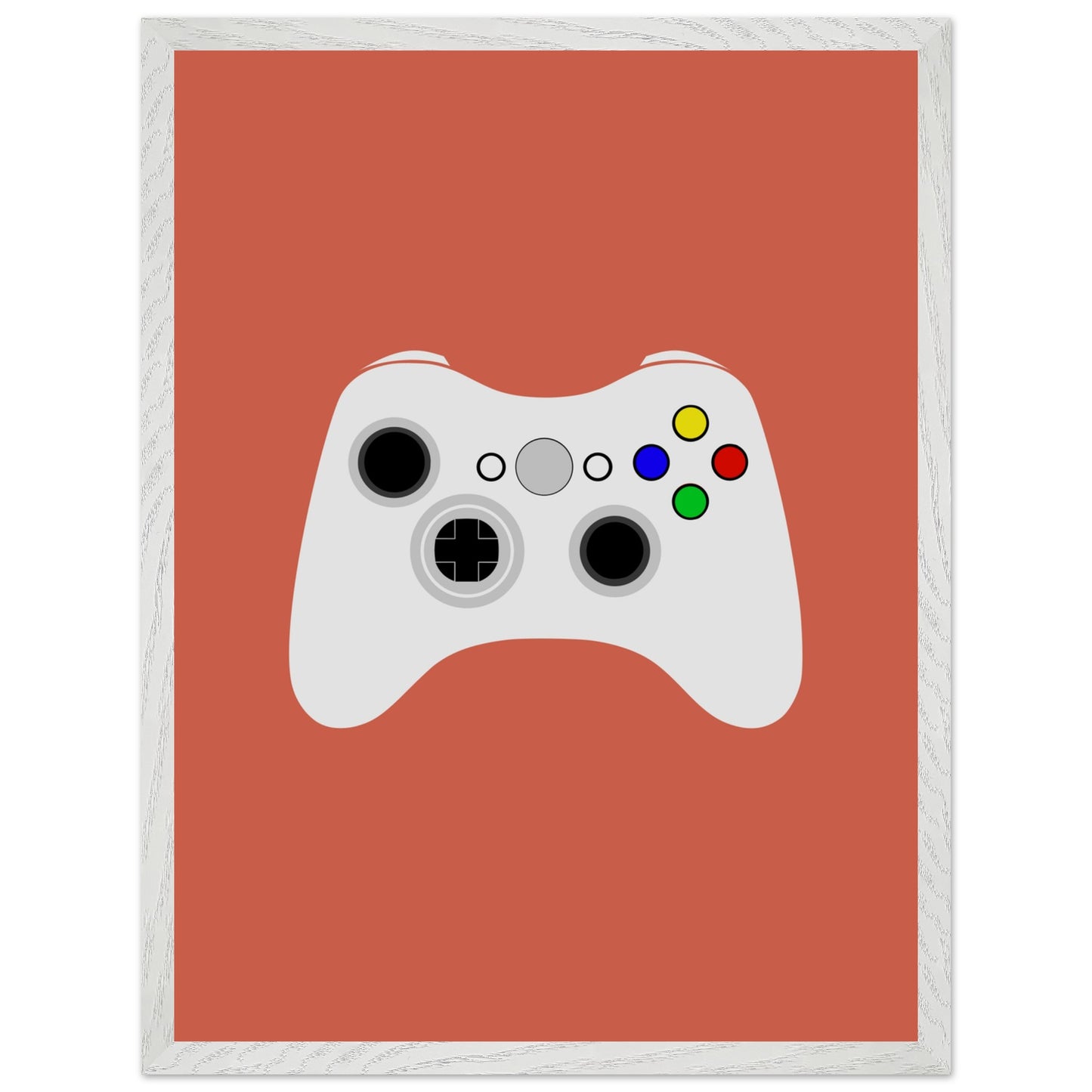 Gaming Controller Framed Poster, Gift for Gamers, Boys Room Decor, Teen Room Decor, XBOX 360 Wall Art, Video Game Art, Video Game Controllers Print - Rampage Design Studio