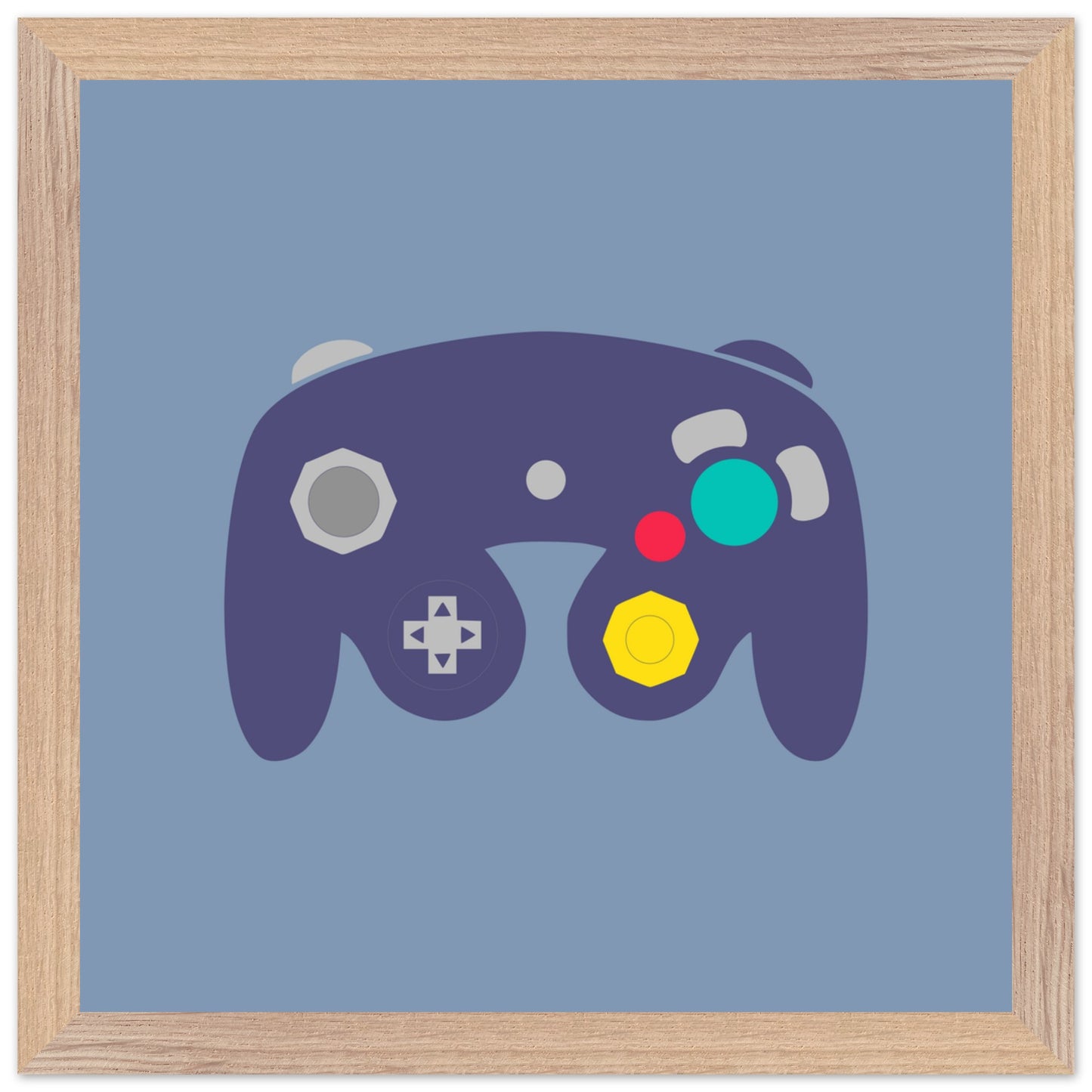 Nintendo Gamecube Wall Art, Game Controller Framed Poster, Gift for Gamers, Boys Room Decor, Teen Room Decor, Video Game Art, Video Game Print - Rampage Design Studio