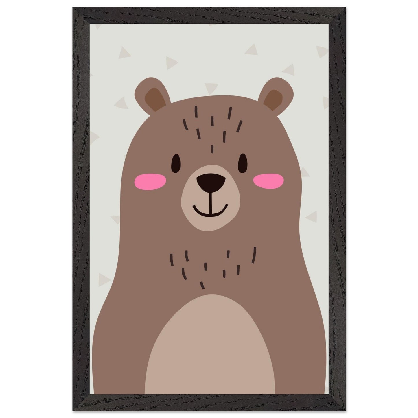 Personalized Kids Room Art Cute Bear Illustration Personalized Mounted-Framed Poster for Kids Room - Rampage Design Studio