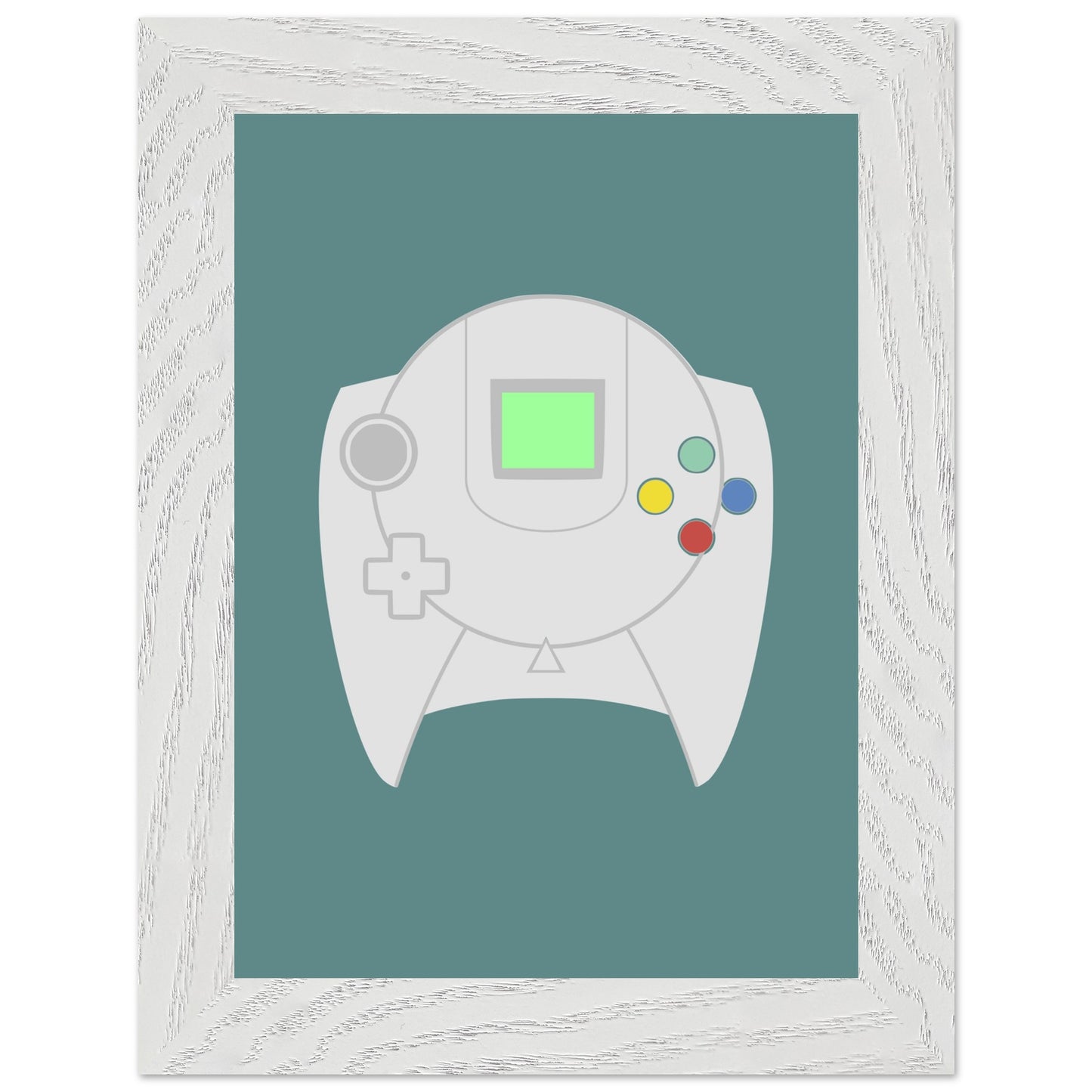 Sega Dreamcast Wall Art, Game Controller Framed Poster, Gift for Gamers, Boys Room Decor, Teen Room Decor, Video Game Art, Video Game Print - Rampage Design Studio