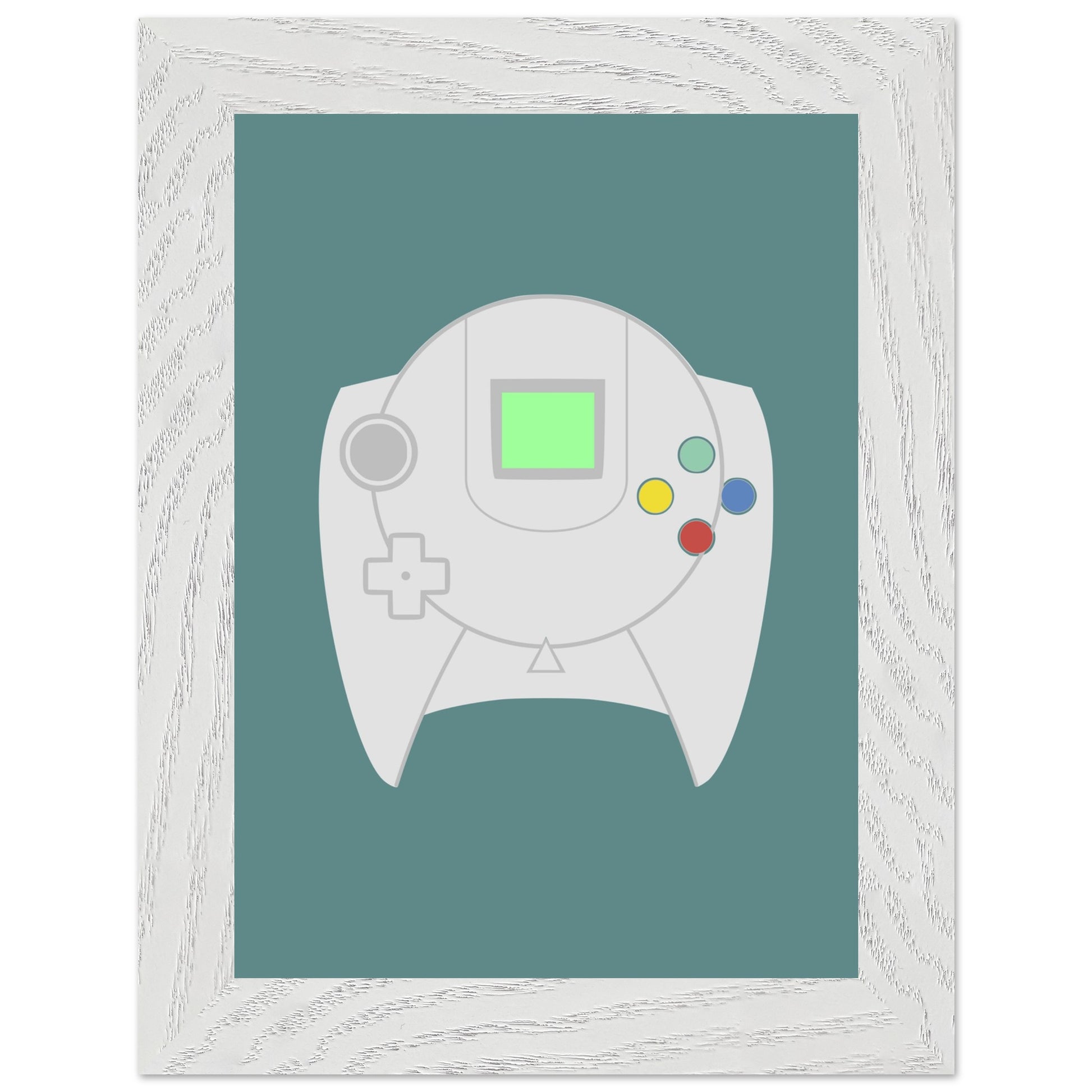 Sega Dreamcast Wall Art, Game Controller Framed Poster, Gift for Gamers, Boys Room Decor, Teen Room Decor, Video Game Art, Video Game Print - Rampage Design Studio