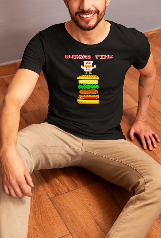 Burger Time Premium Unisex Crewneck T-shirt | Fun Chef Graphic Tee - Rampage Design Studio