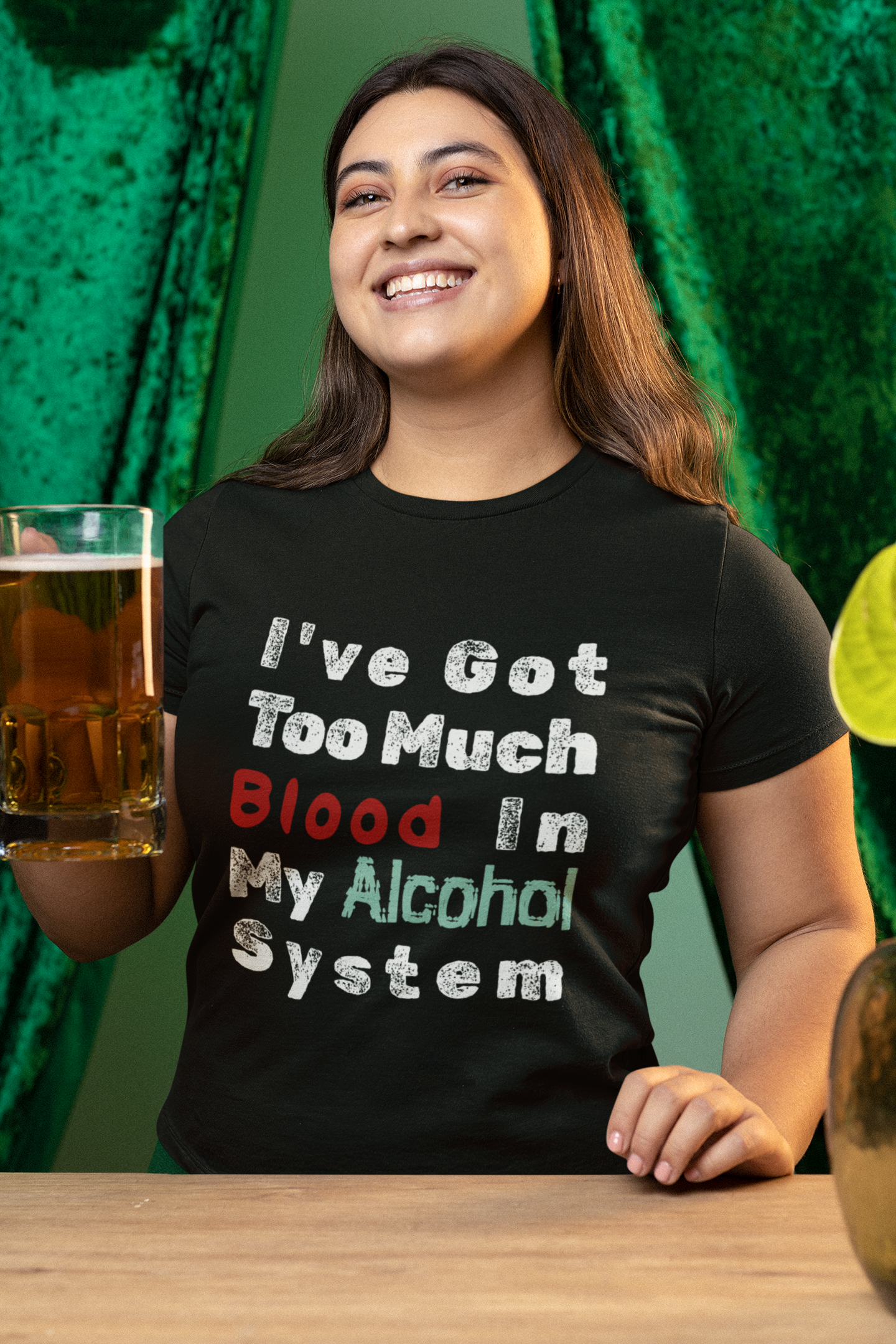 I’ve got too much blood in my alcohol system. - Premium Unisex Crewneck T-shirt - Rampage Design Studio