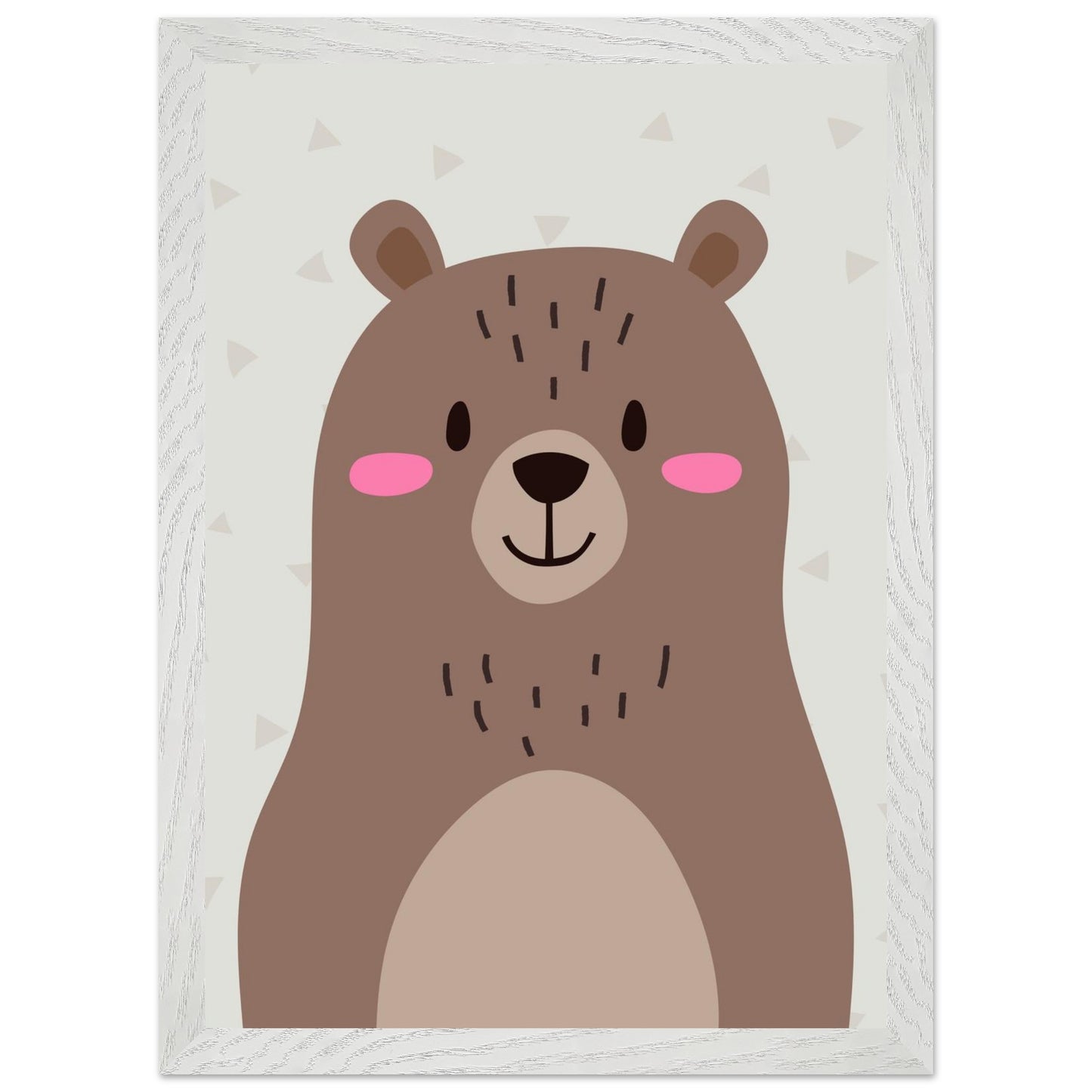 Personalized Kids Room Art Cute Bear Illustration Personalized Mounted-Framed Poster for Kids Room - Rampage Design Studio