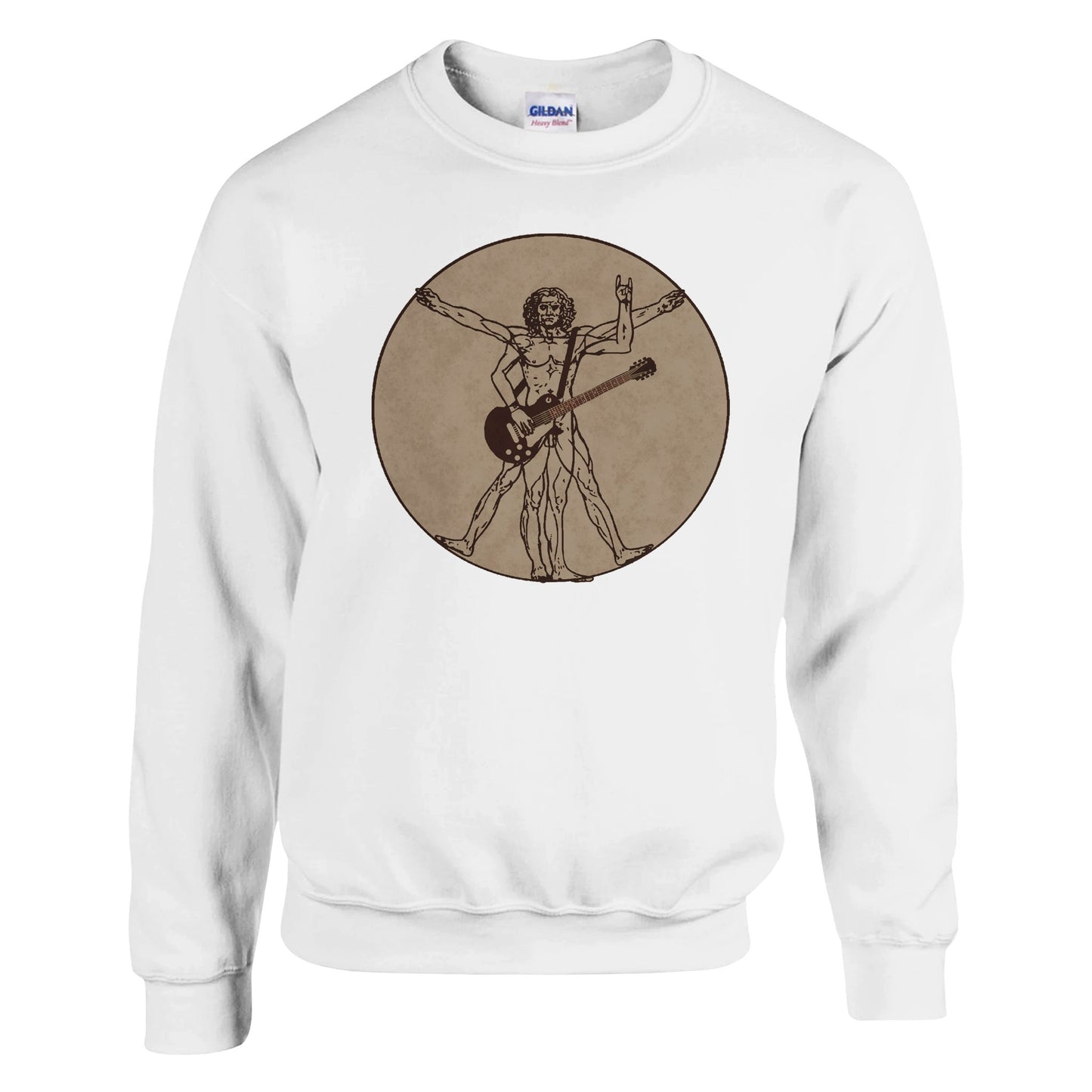 Rock Guitar Vitruvian Man Sweatshirt - Rampage Design Studio