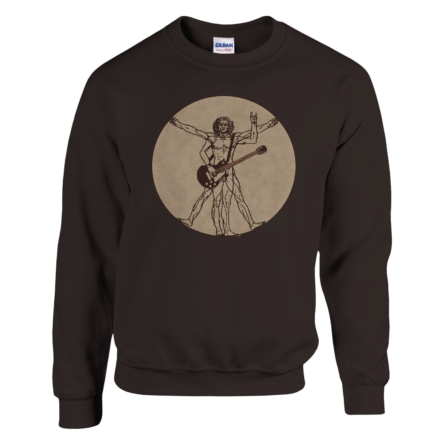 Rock Guitar Vitruvian Man Sweatshirt - Rampage Design Studio