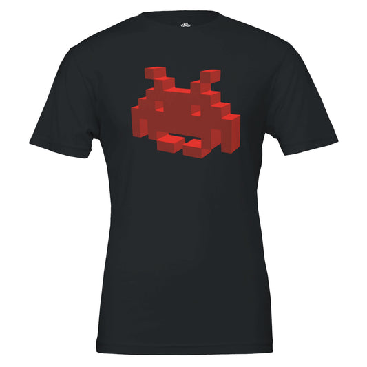 Voxel Invader - Premium Unisex Crewneck T-shirt - Rampage Design Studio