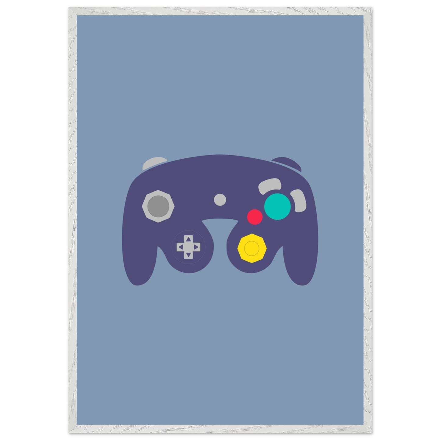 Nintendo Gamecube Wall Art, Game Controller Framed Poster, Gift for Gamers, Boys Room Decor, Teen Room Decor, Video Game Art, Video Game Print - Rampage Design Studio