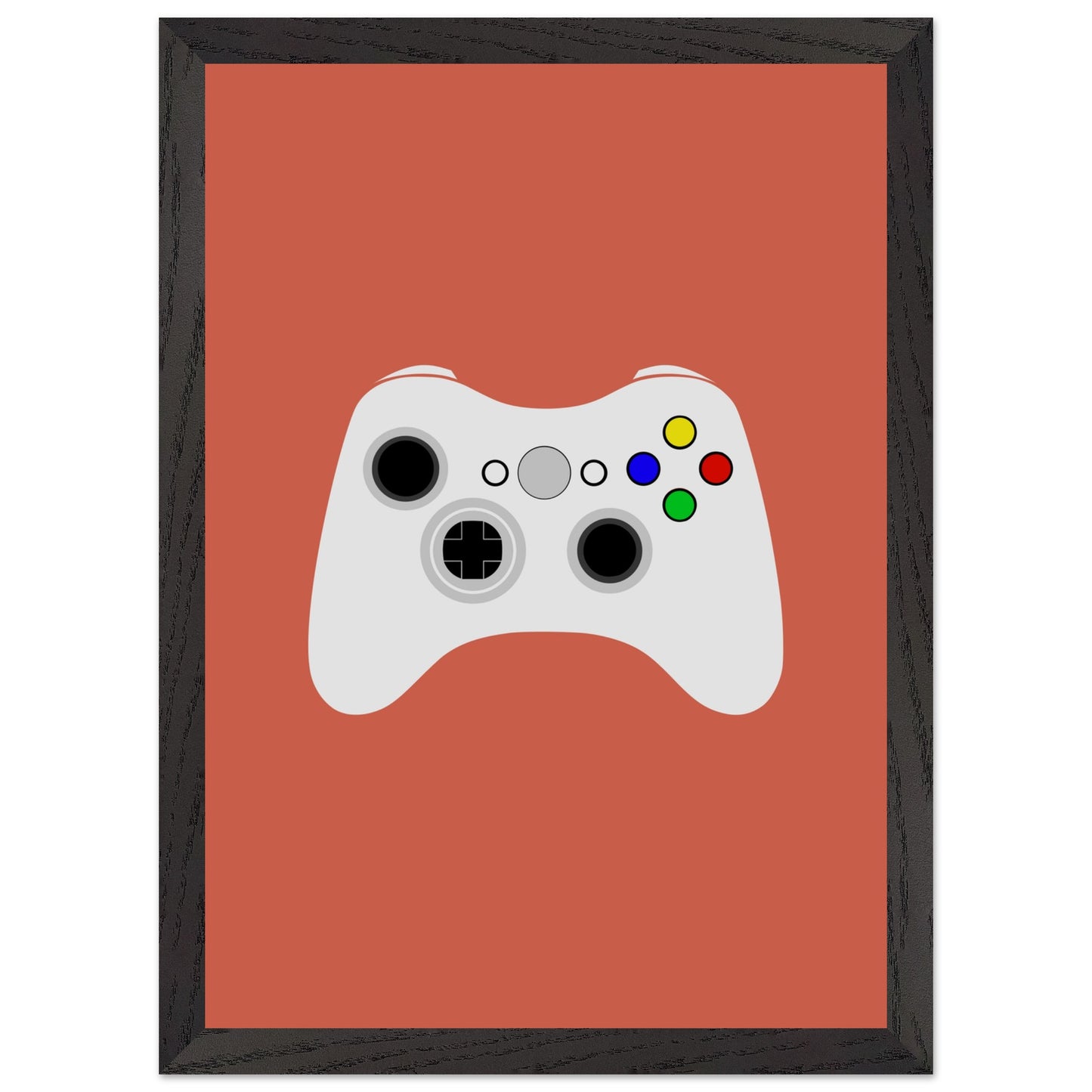 Gaming Controller Framed Poster, Gift for Gamers, Boys Room Decor, Teen Room Decor, XBOX 360 Wall Art, Video Game Art, Video Game Controllers Print - Rampage Design Studio