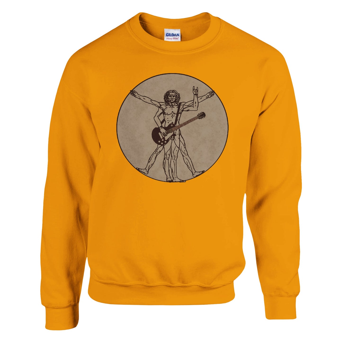 Rock Guitar Vitruvian Man Sweatshirt - Rampage Design Studio
